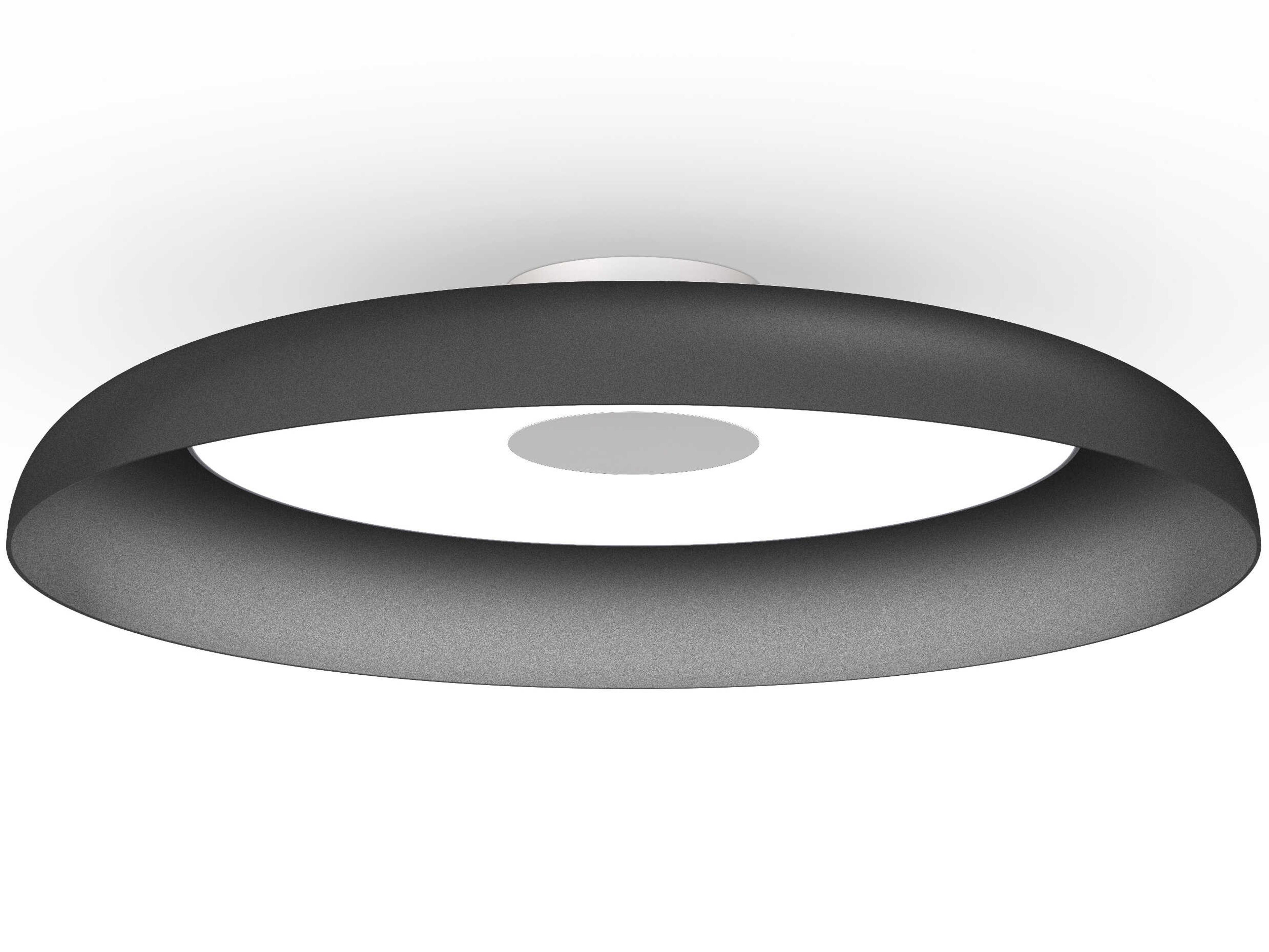 Nivel 1-Light Black Round Flush Mount