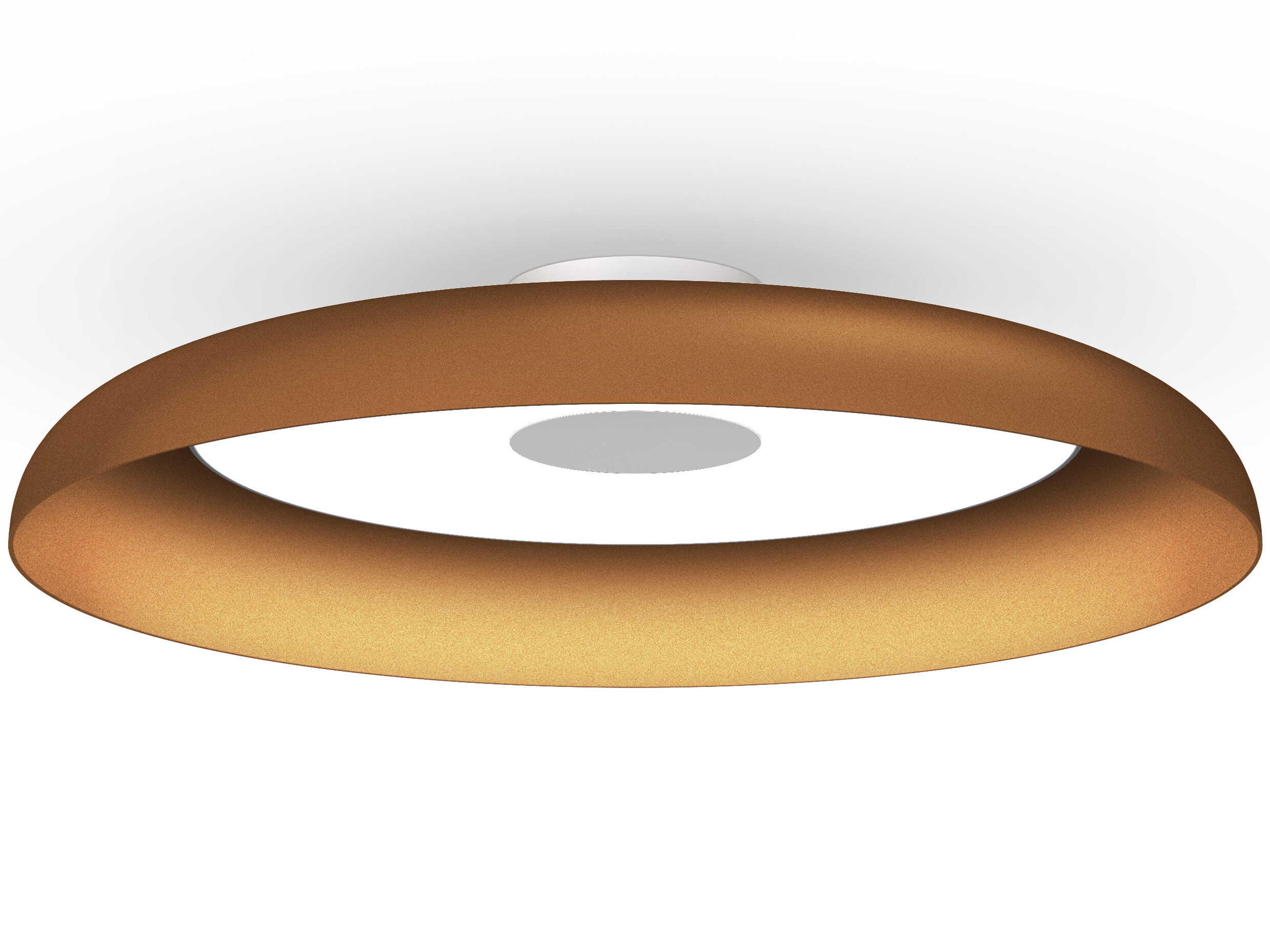 Nivel 1-Light Terracotta Orange Round Flush Mount