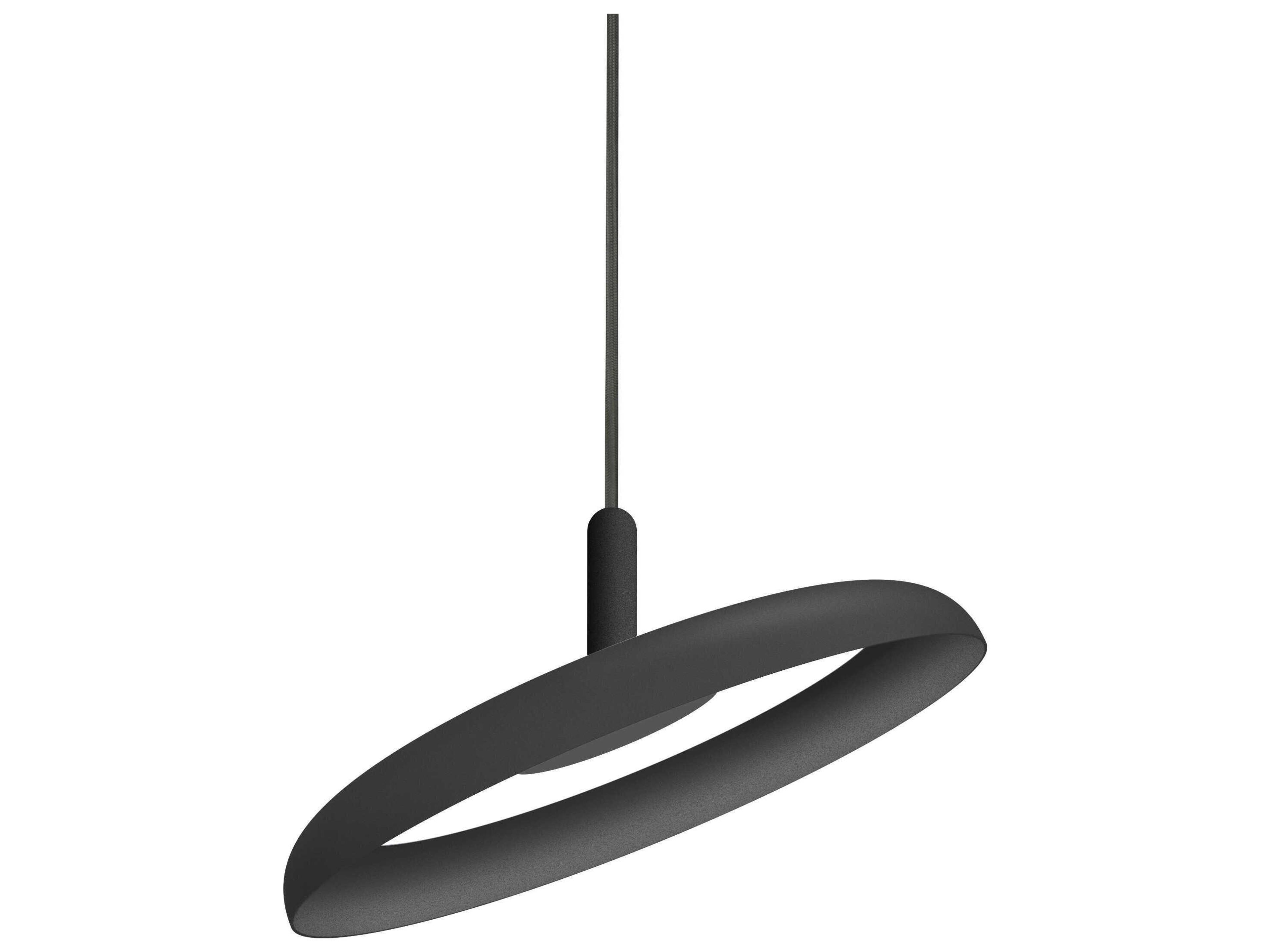 Nivel 1-Light Black Round Pendant