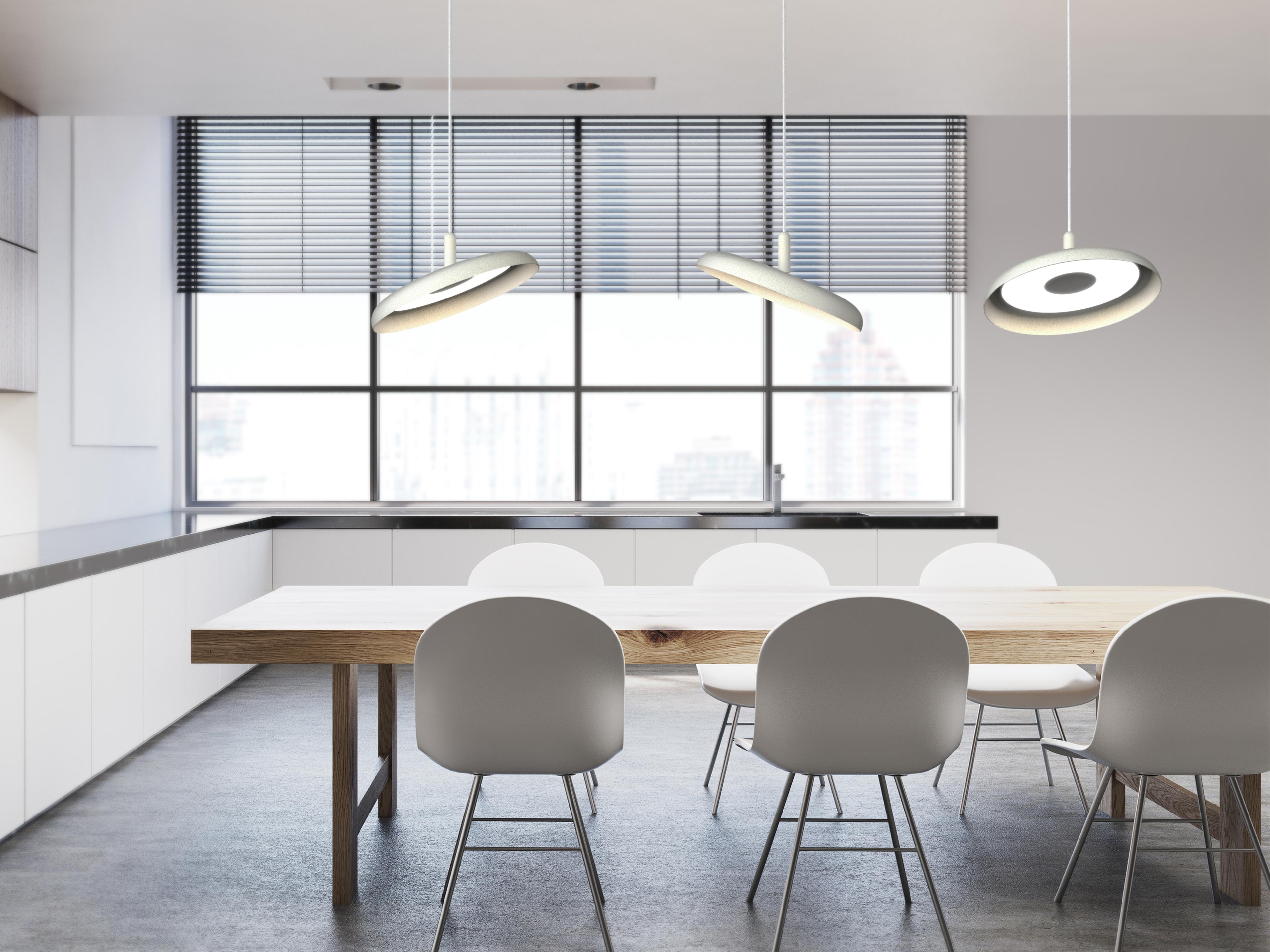 Pablo Nivel 1-Light White Round Pendant