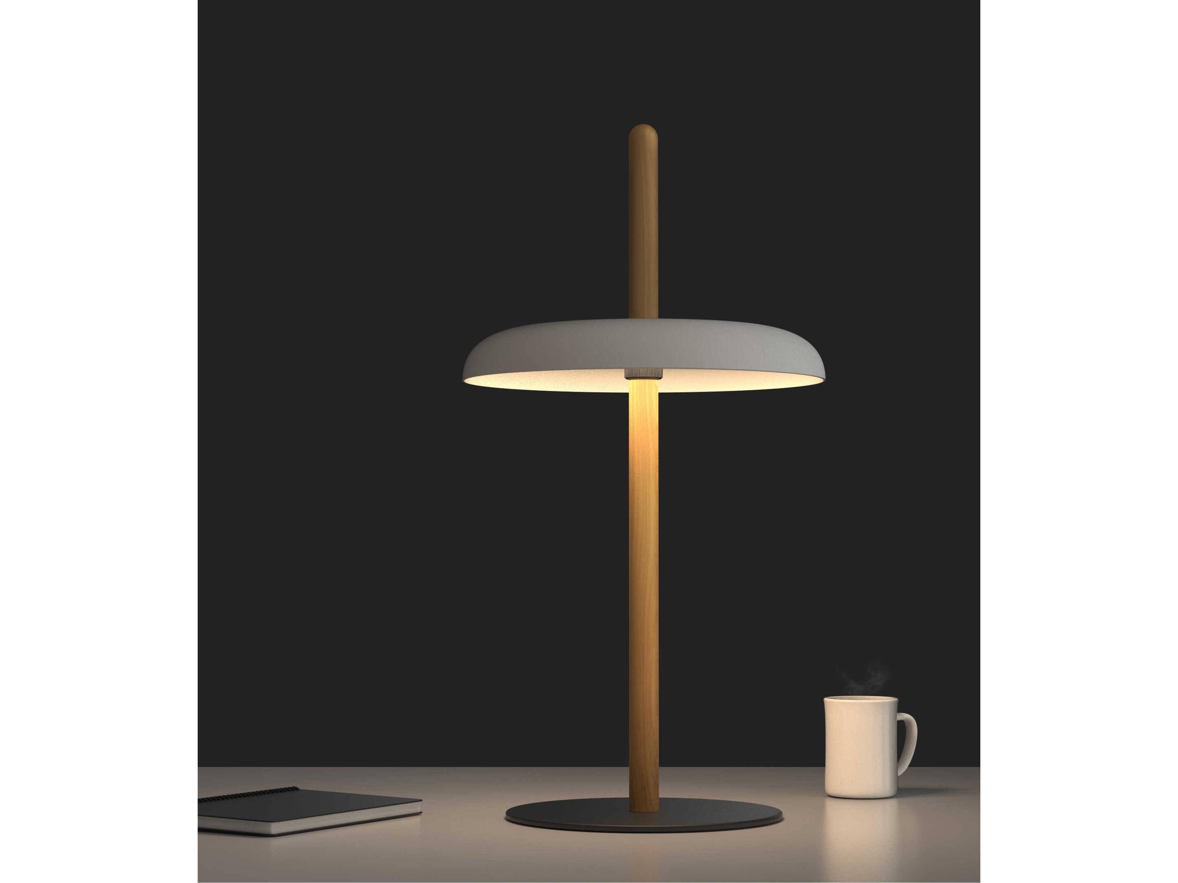 Pablo Nivel White Oak Wood Table Lamp