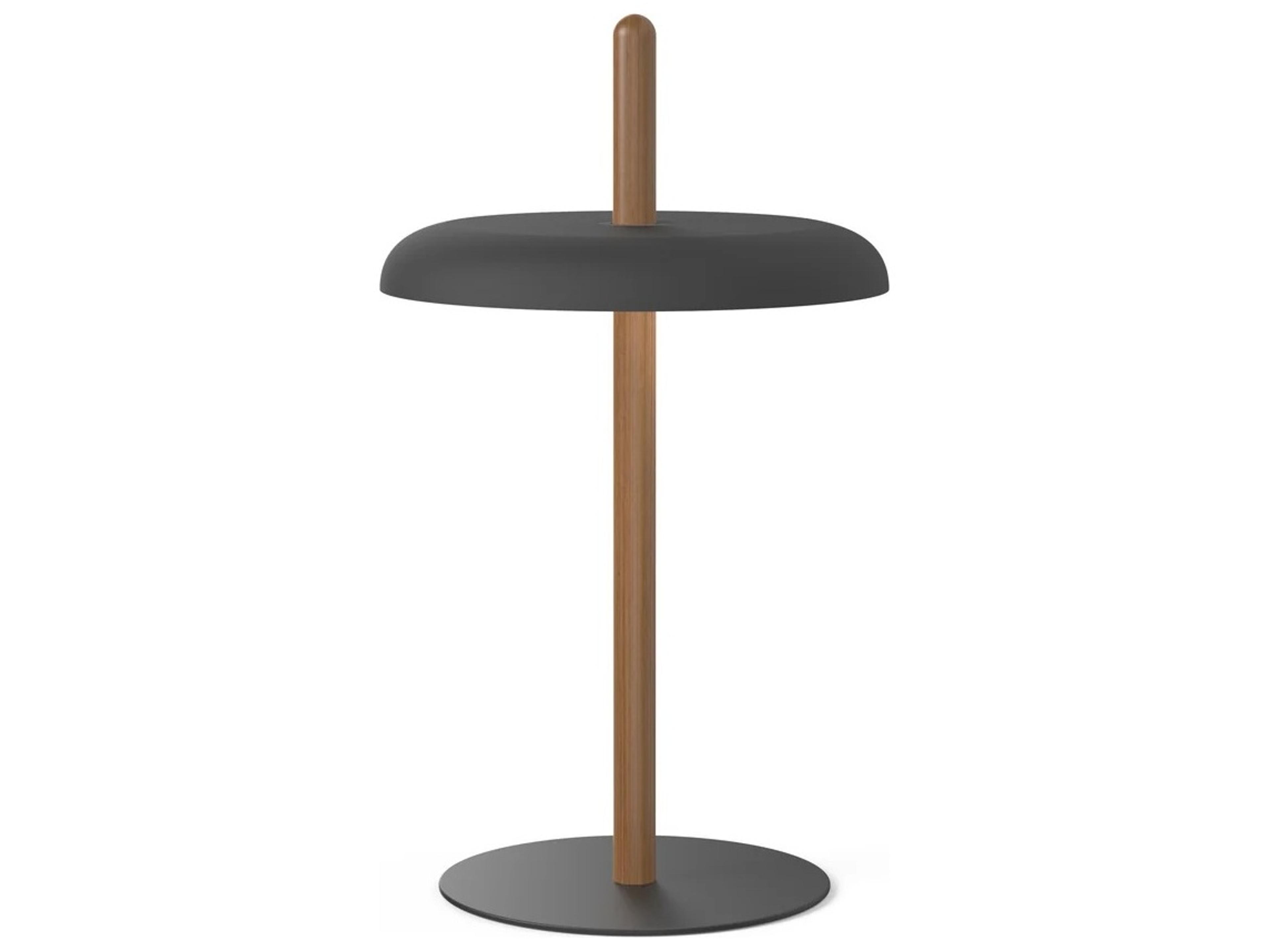 Nivel Walnut Black Brown Table Lamp
