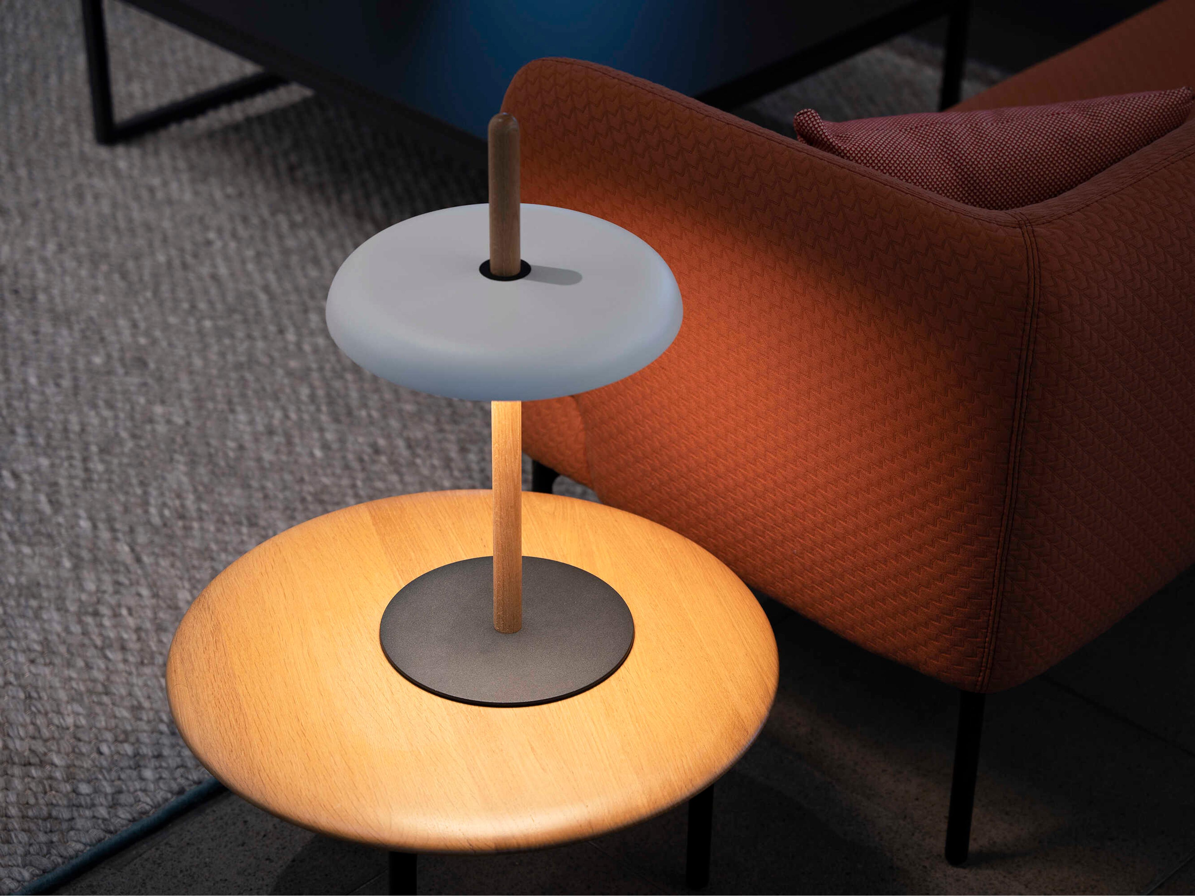 Pablo Nivel Walnut Blue Brown Table Lamp