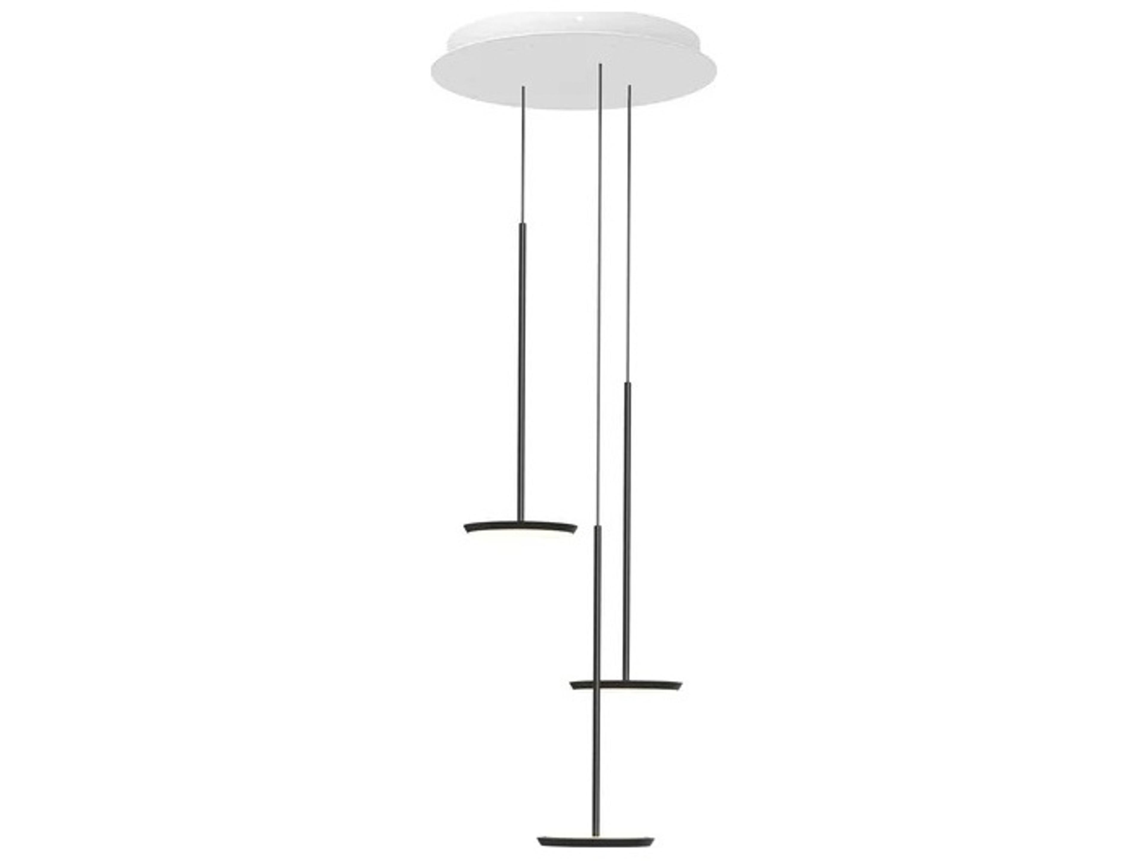 Sky Solo 3-Light Black Linear Chandelier
