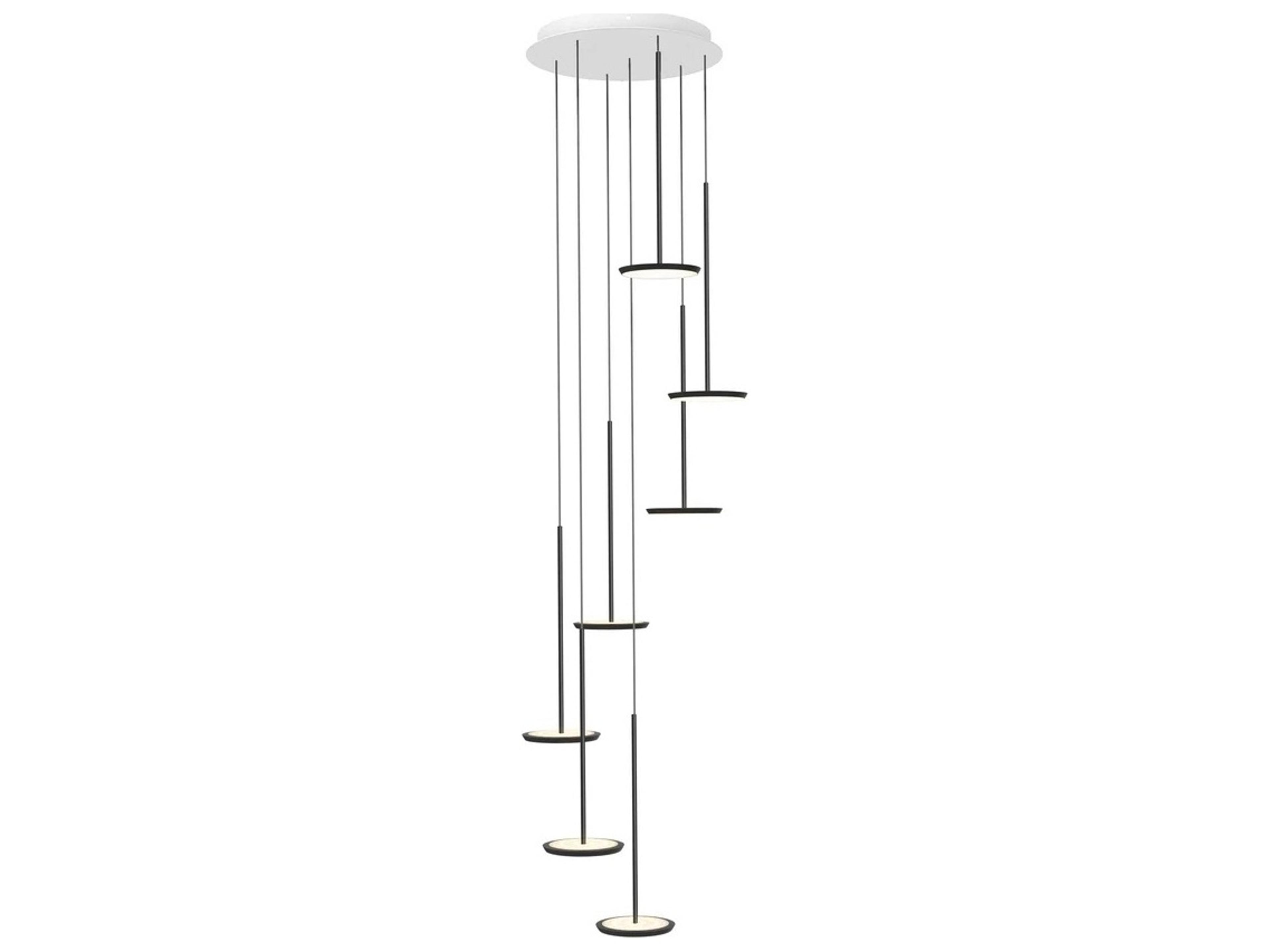 Sky Solo 5-Light Black Linear Chandelier