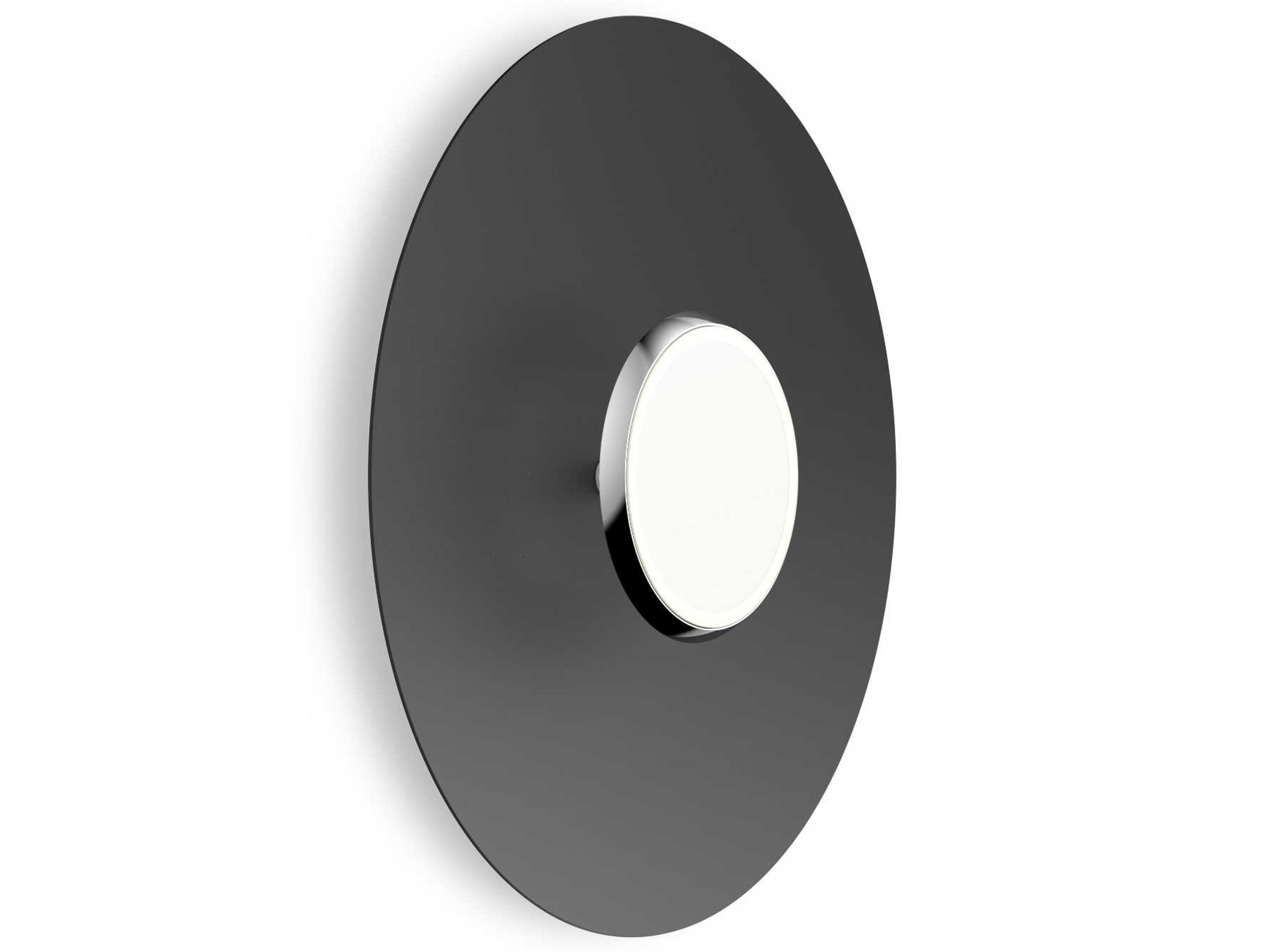 Sky Dome 1-Light Black Chrome Wall Sconce