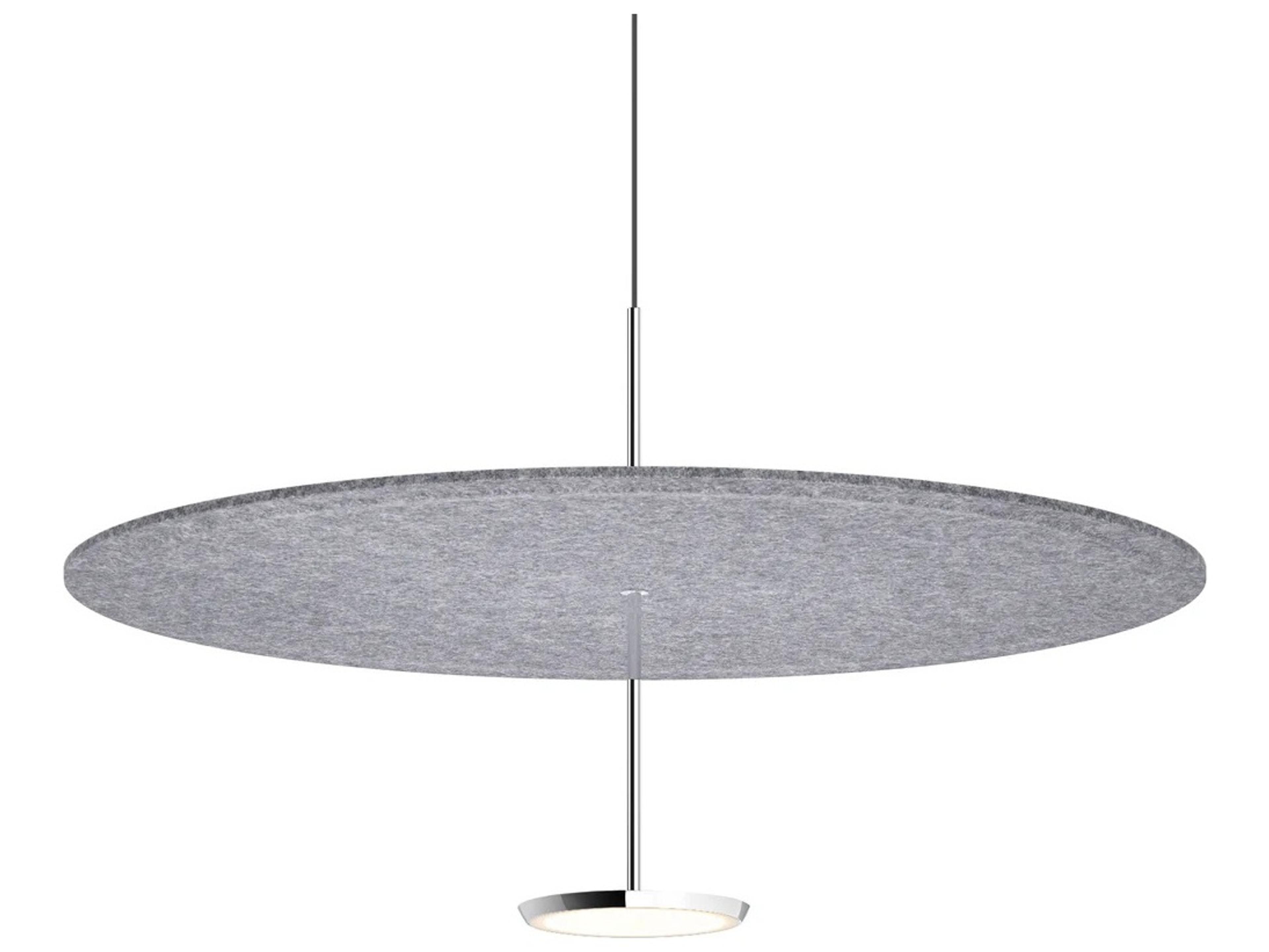 Sky 1-Light Grey Chrome Round Pendant