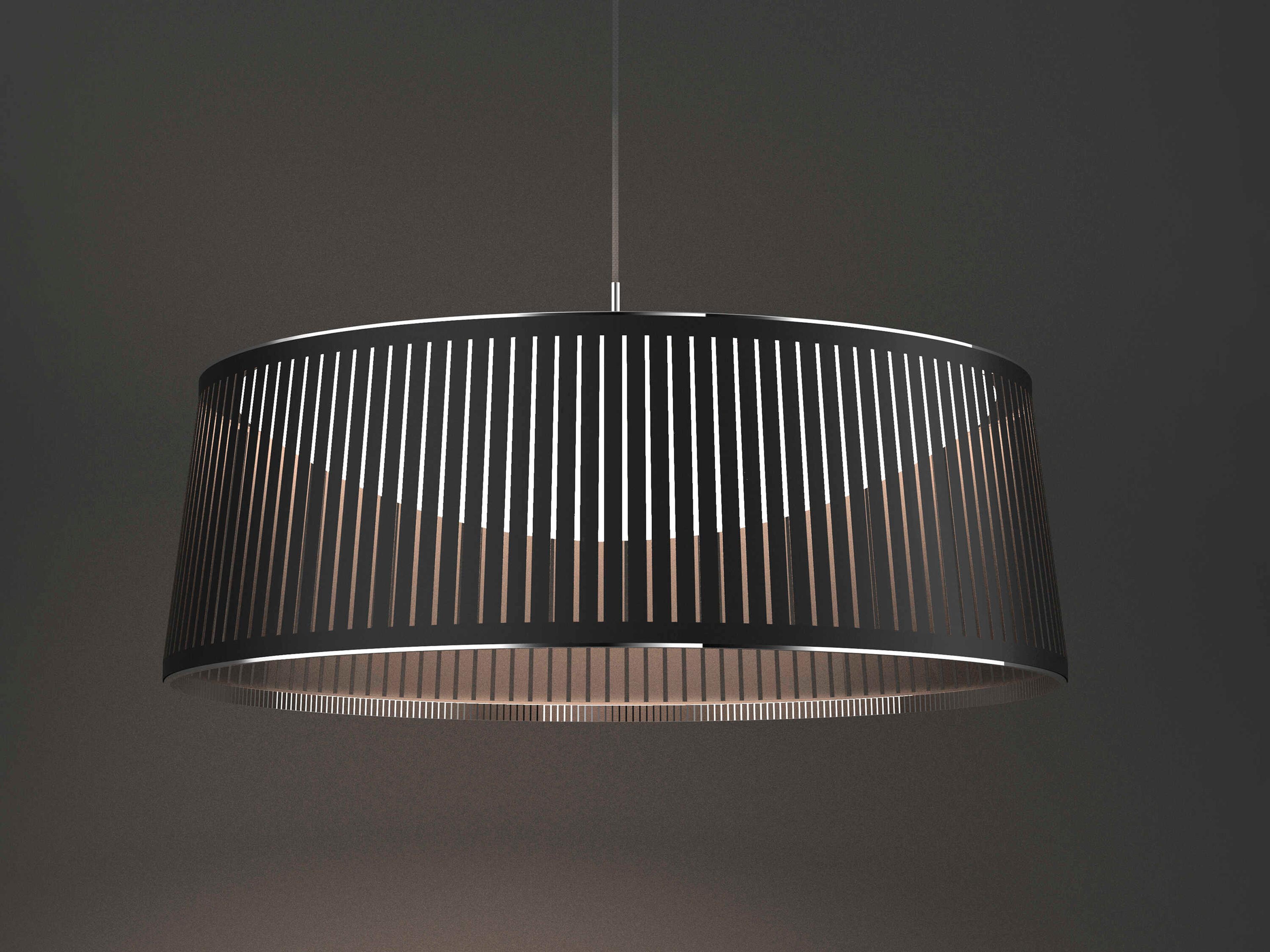 Pablo Solis 1-Light Black Drum Pendant