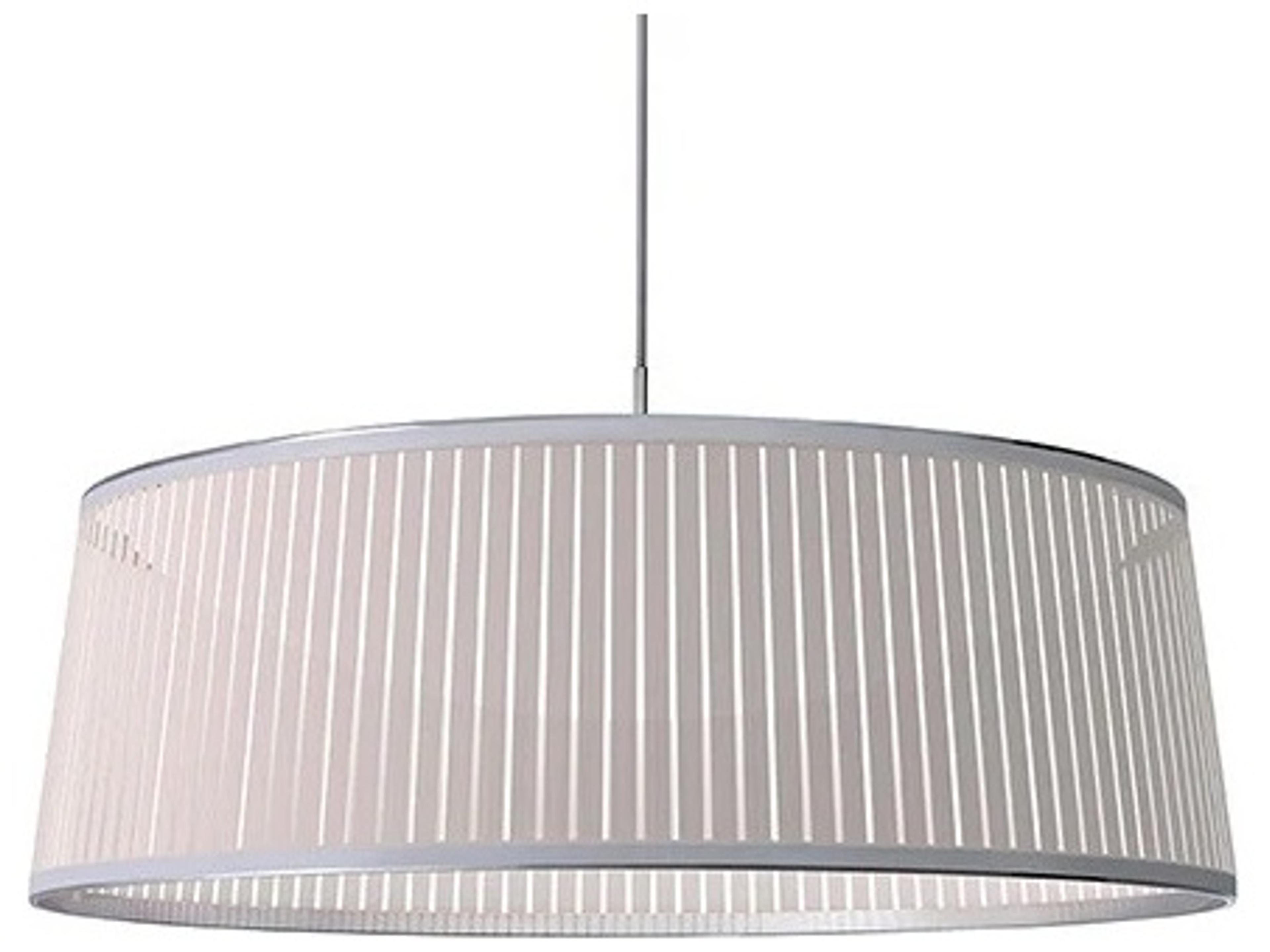 Solis 1-Light White Drum Pendant