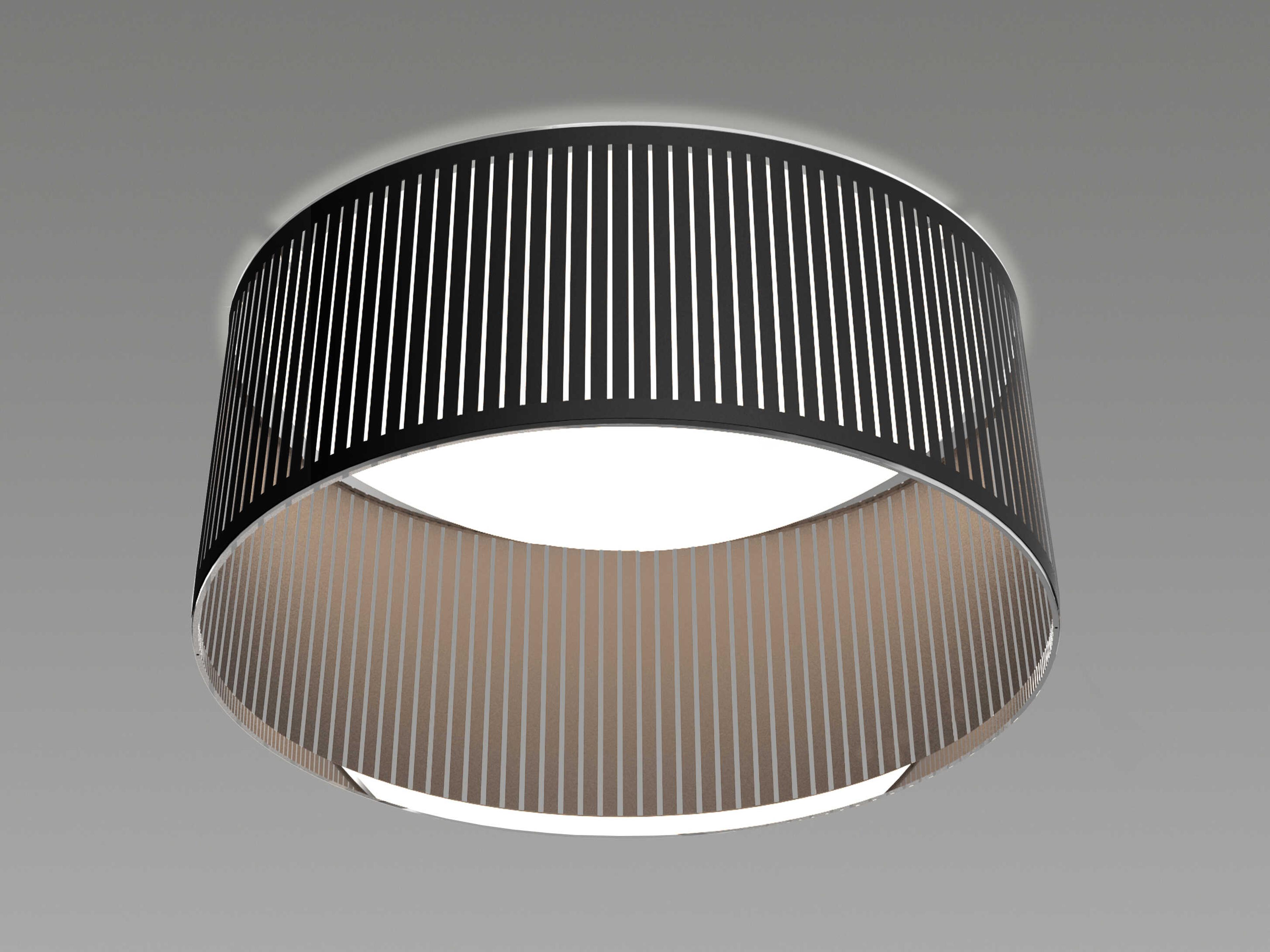 Pablo Solis 1-Light Black Drum Flush Mount