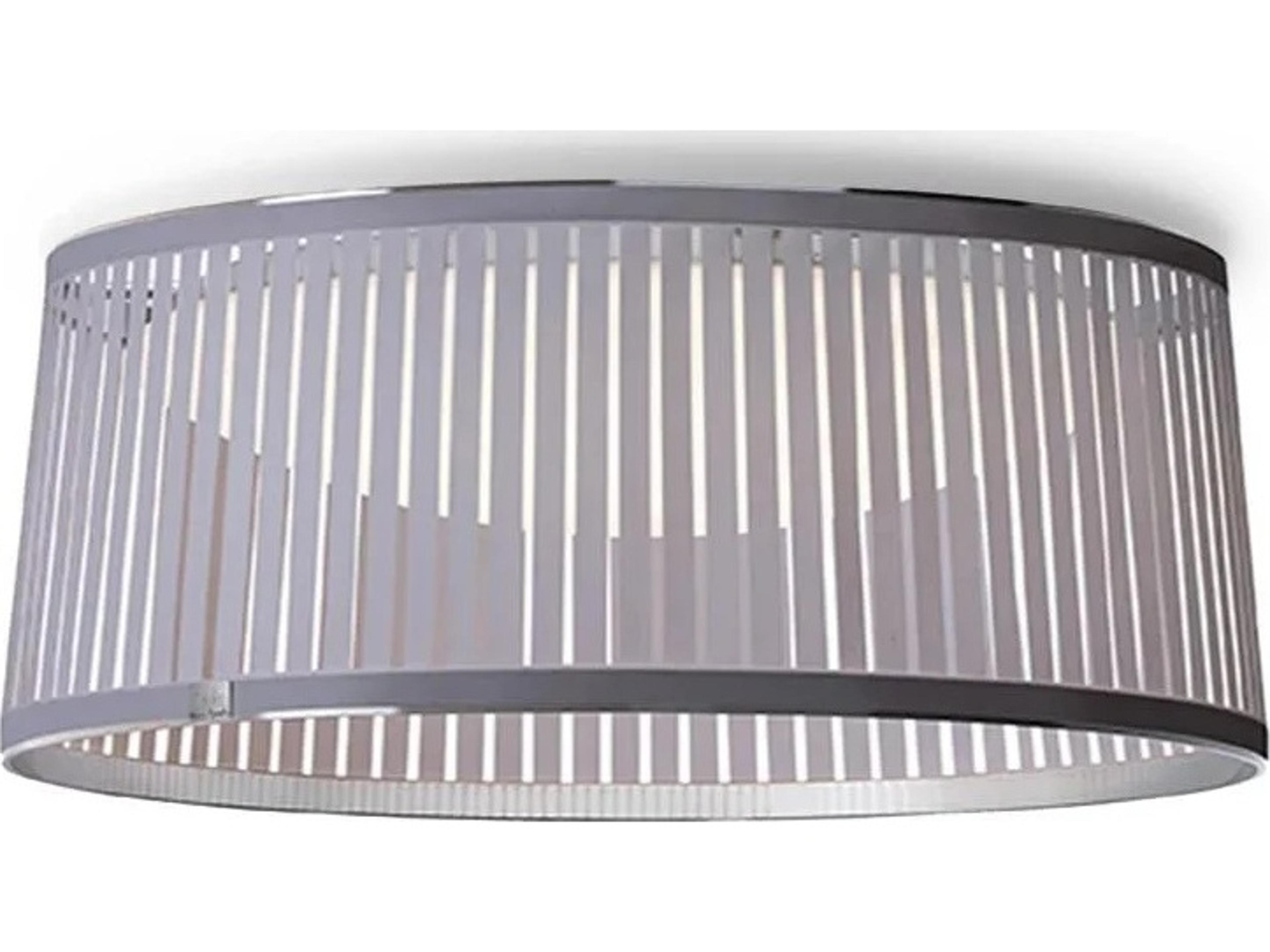 Solis 1-Light Silver Drum Flush Mount