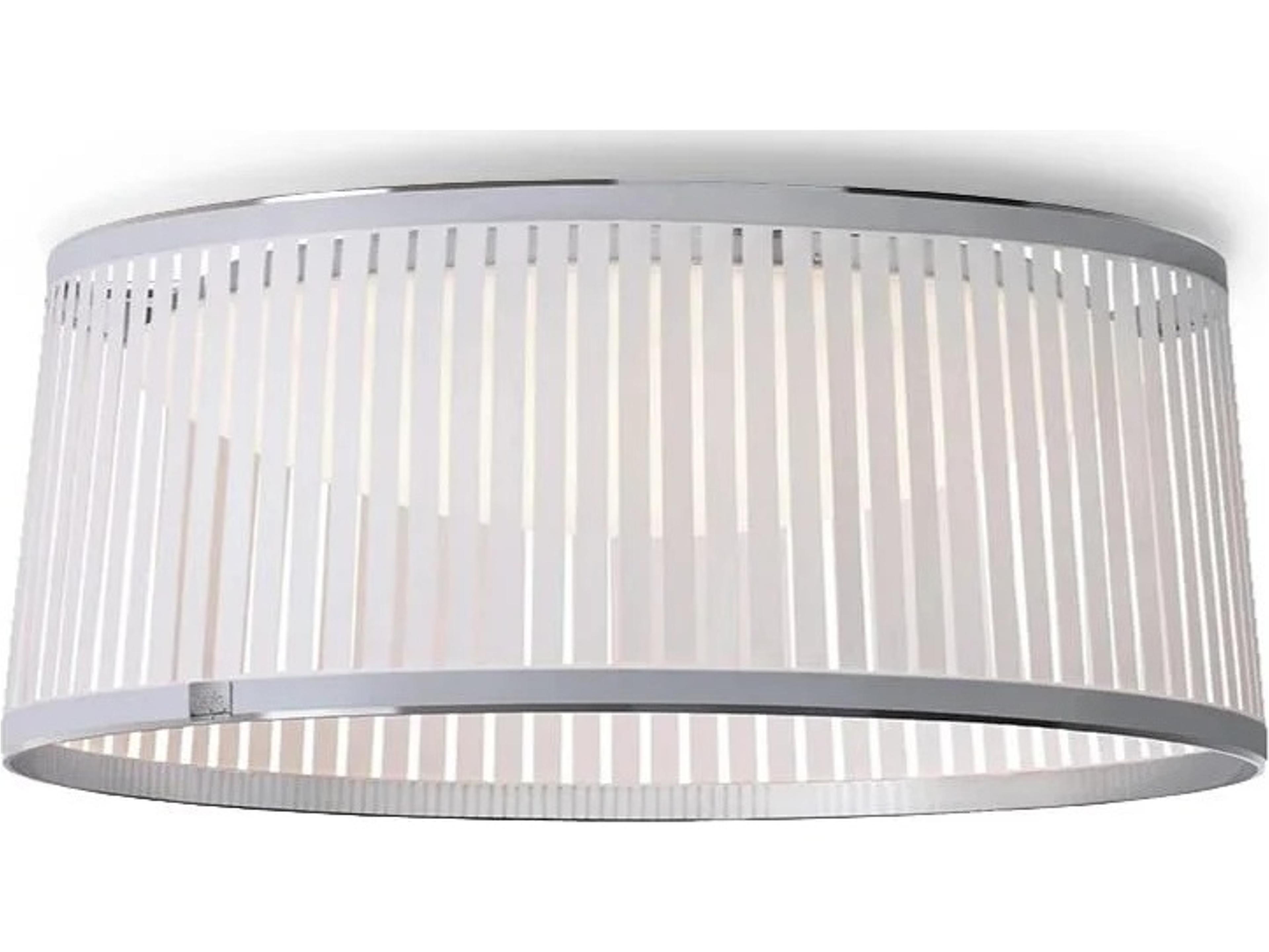Solis 1-Light White Drum Flush Mount
