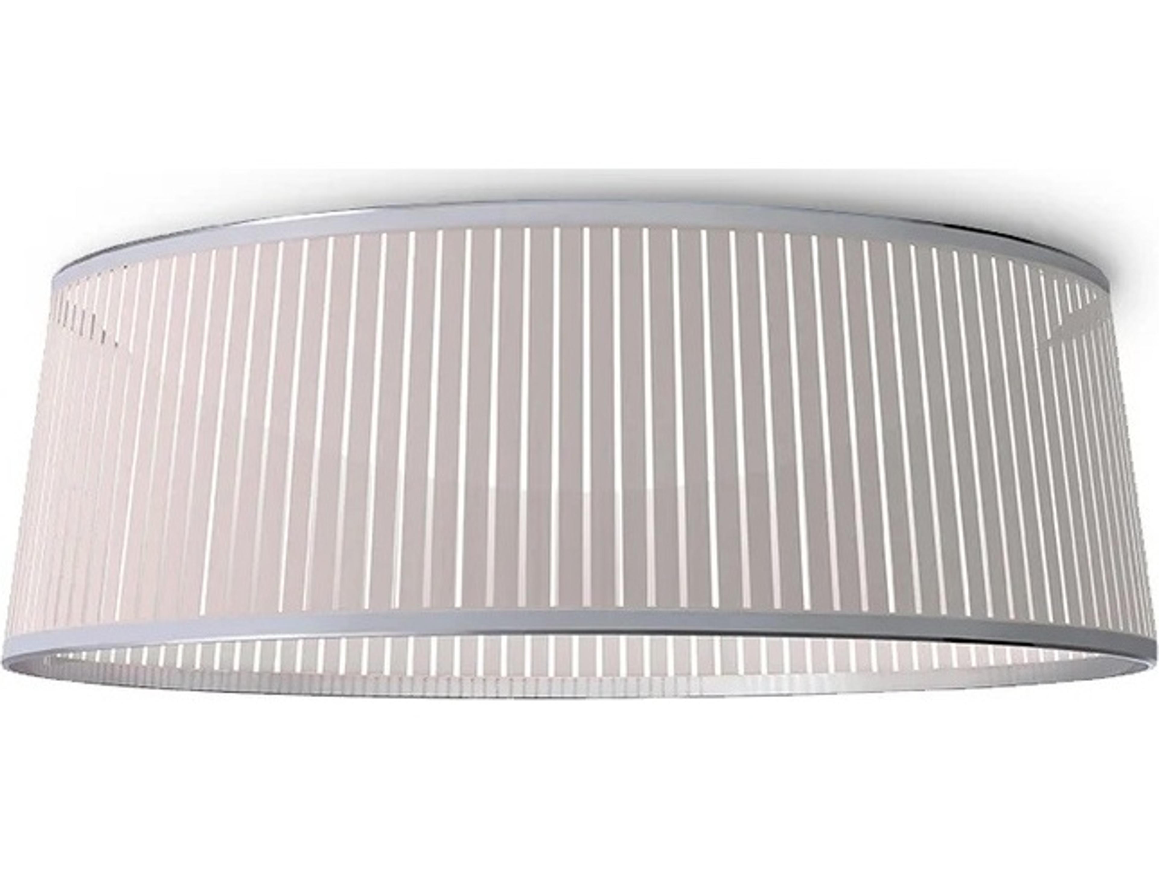 Solis 1-Light White Drum Flush Mount