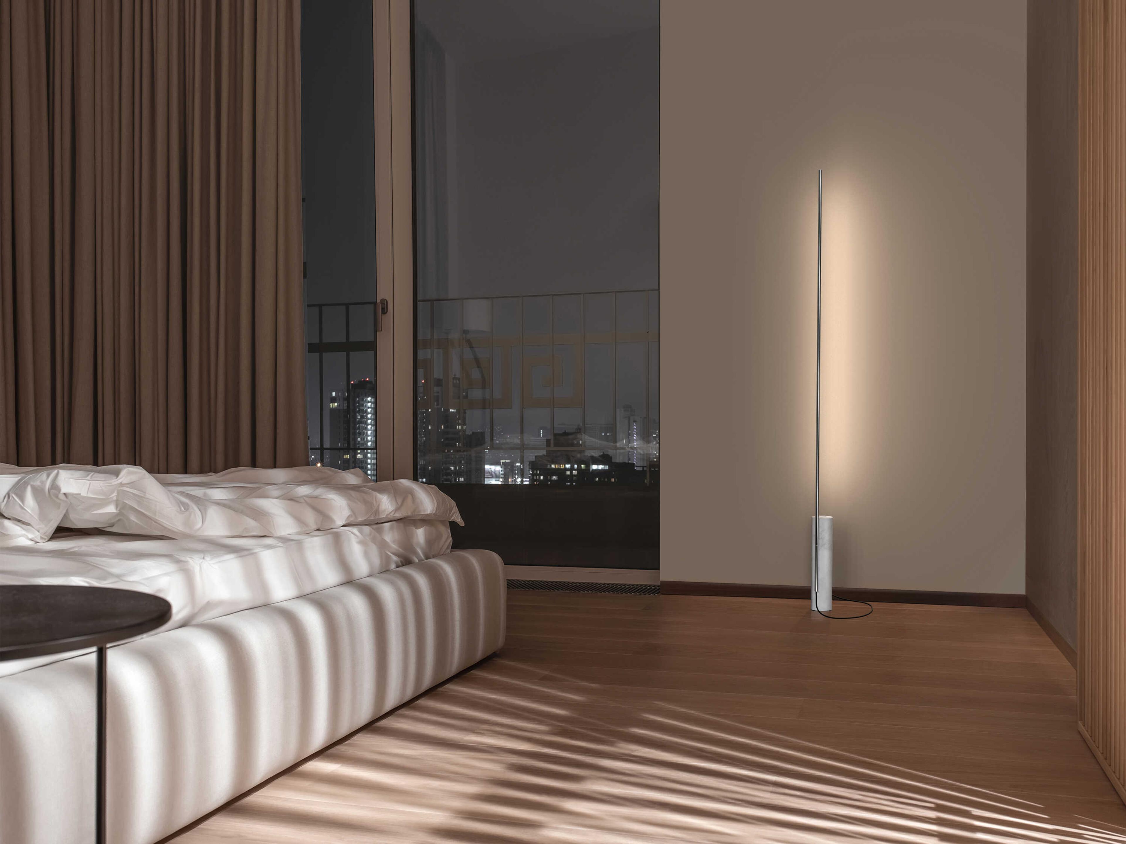 Pablo T.O White Marble Chrome Floor Lamp