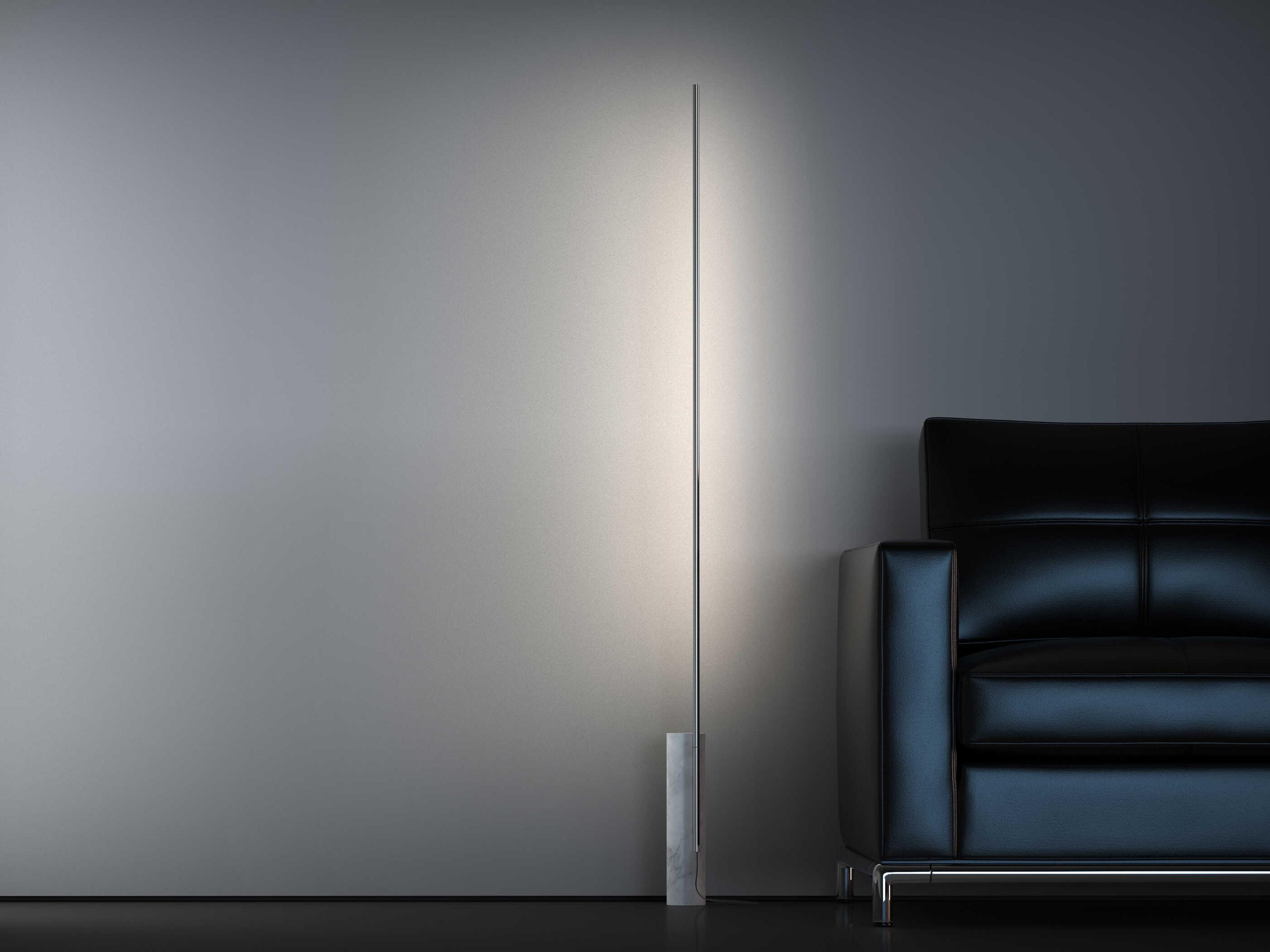 Pablo T.O White Marble Chrome Floor Lamp