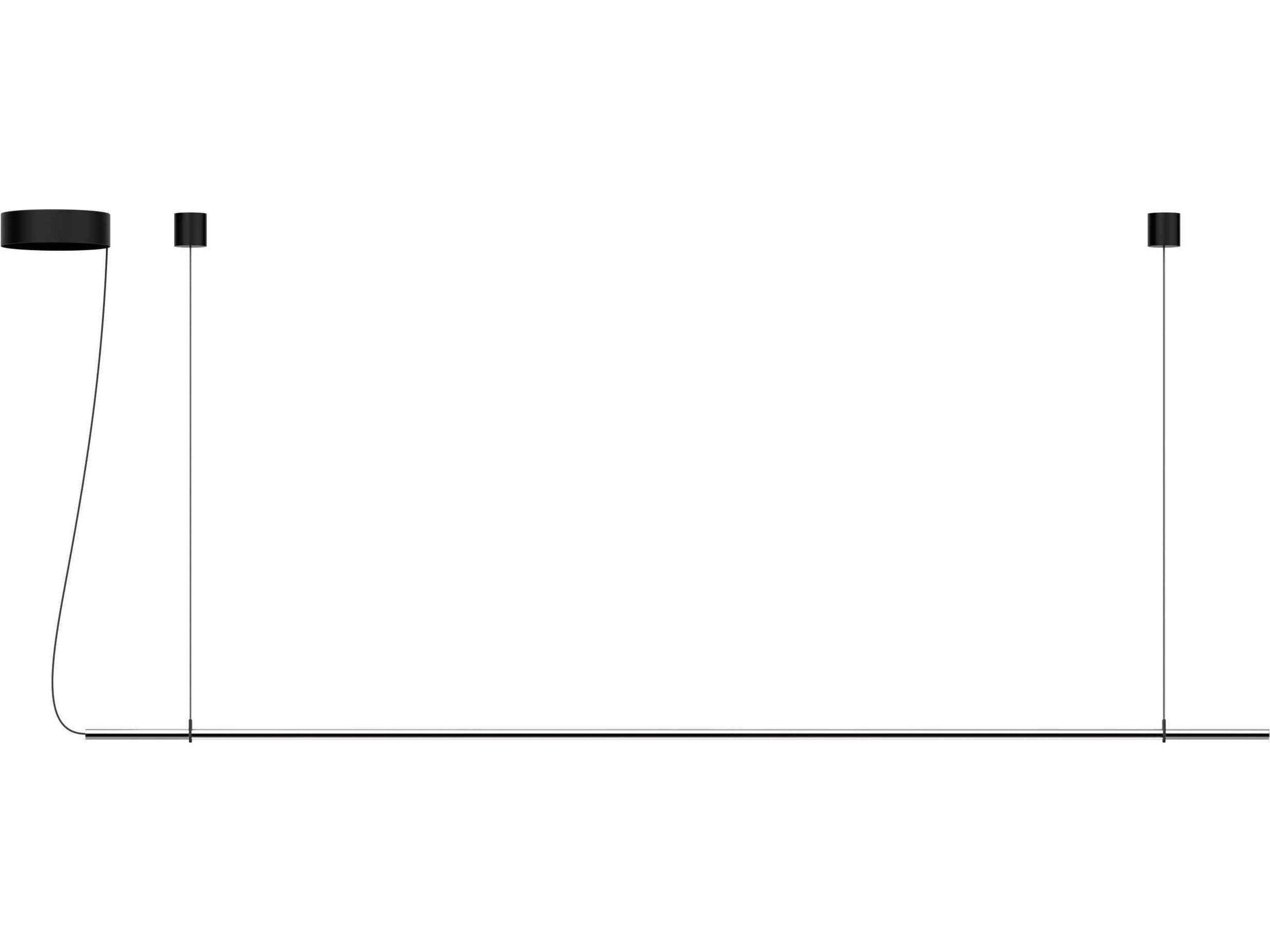 T.O 1-Light Chrome Linear Island Pendant