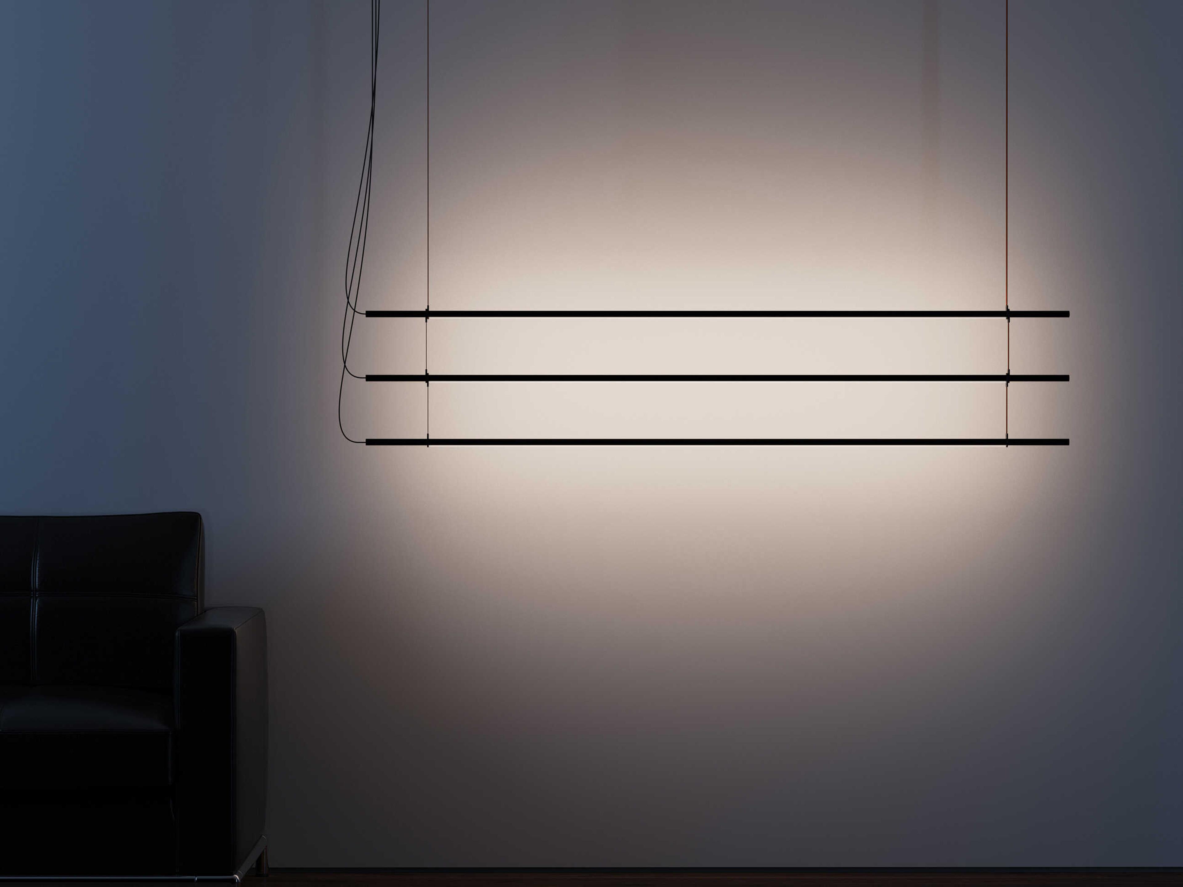 Pablo T.O 3-Light Black Linear Island Pendant
