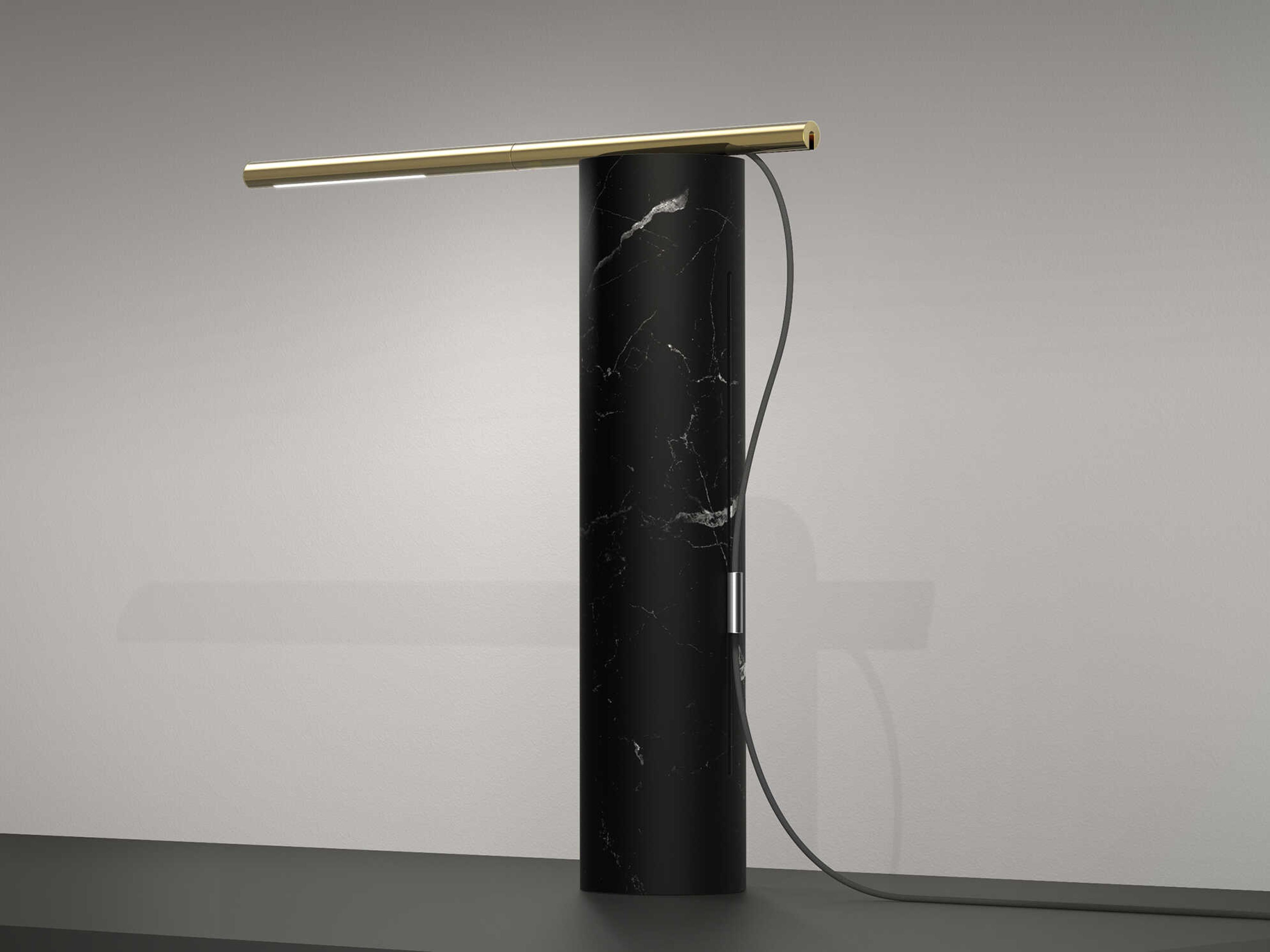 Pablo T.O Black Marble Brass Table Lamp