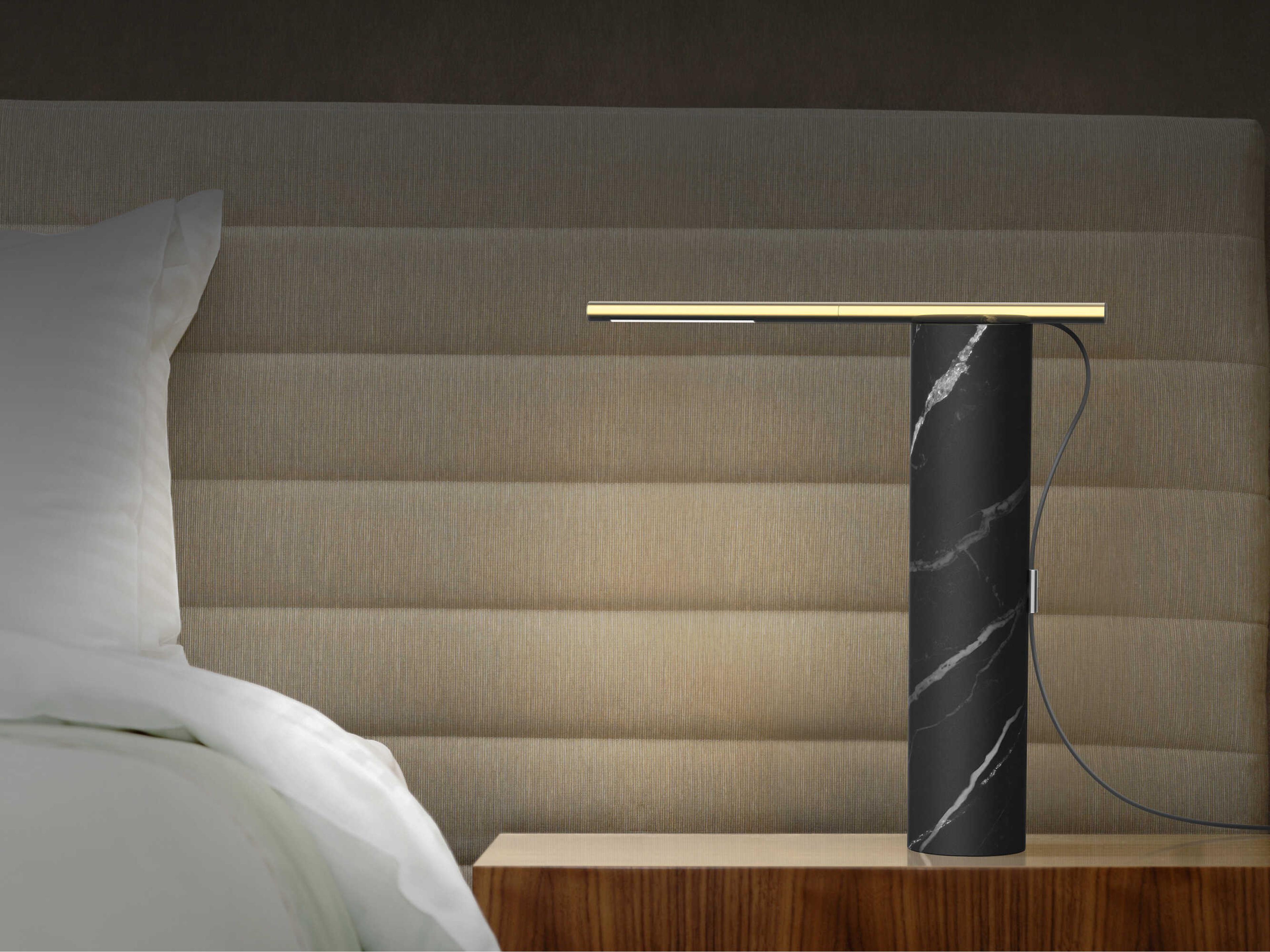 Pablo T.O Black Marble Brass Table Lamp