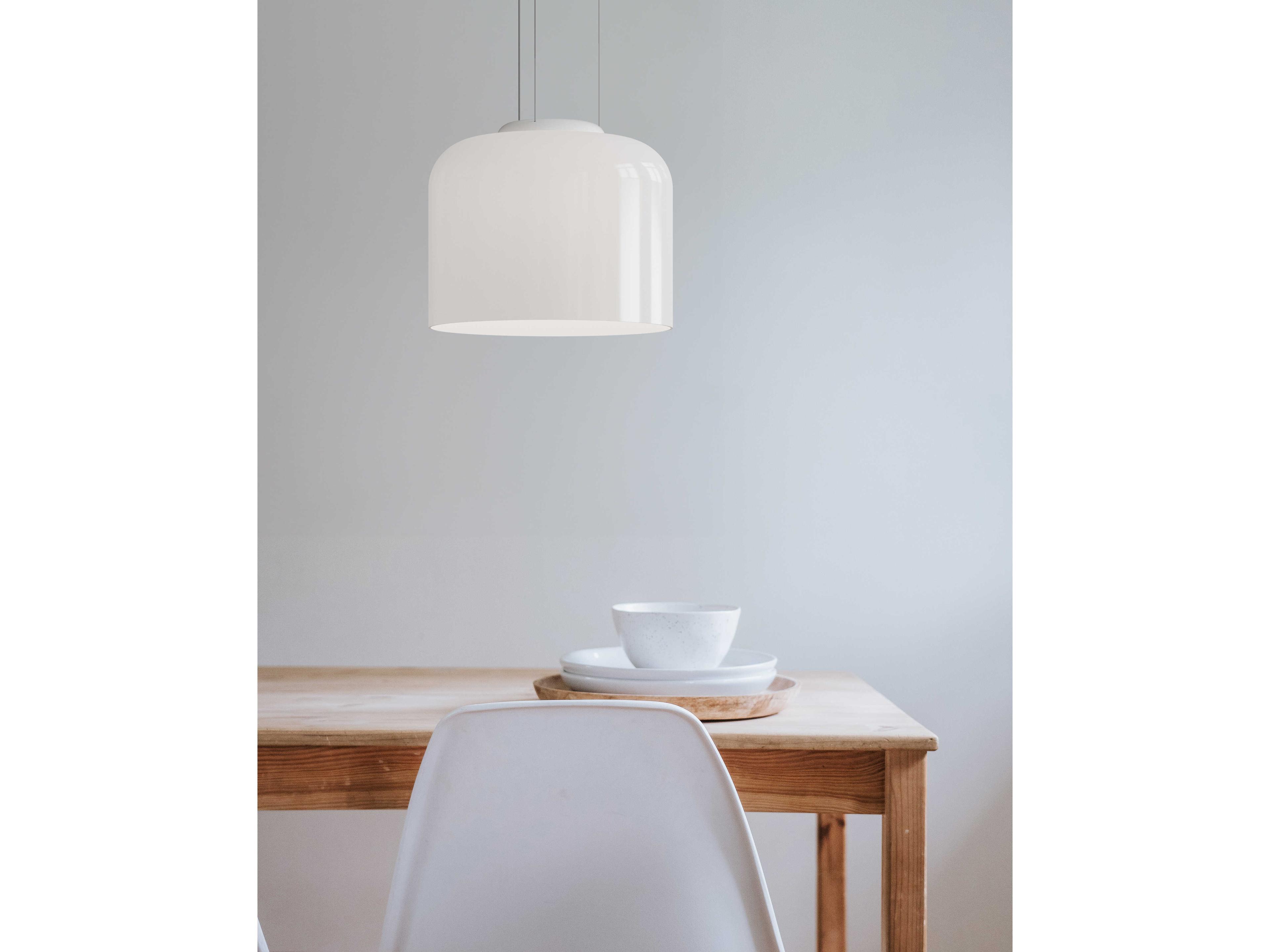 Pablo Totem 1-Light Opal White Pendant