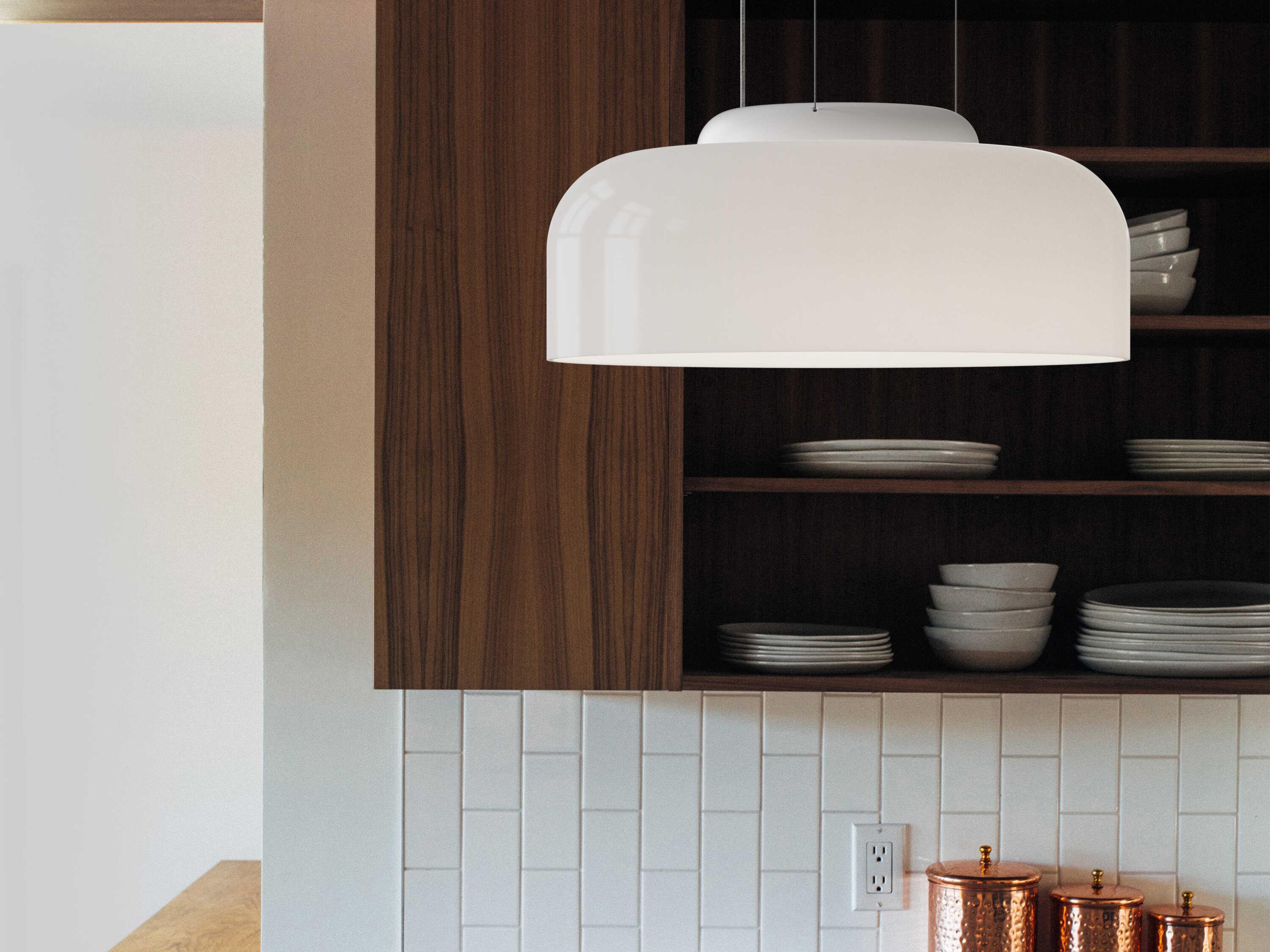 Pablo Totem 1-Light Opal White Dome Mini Pendant