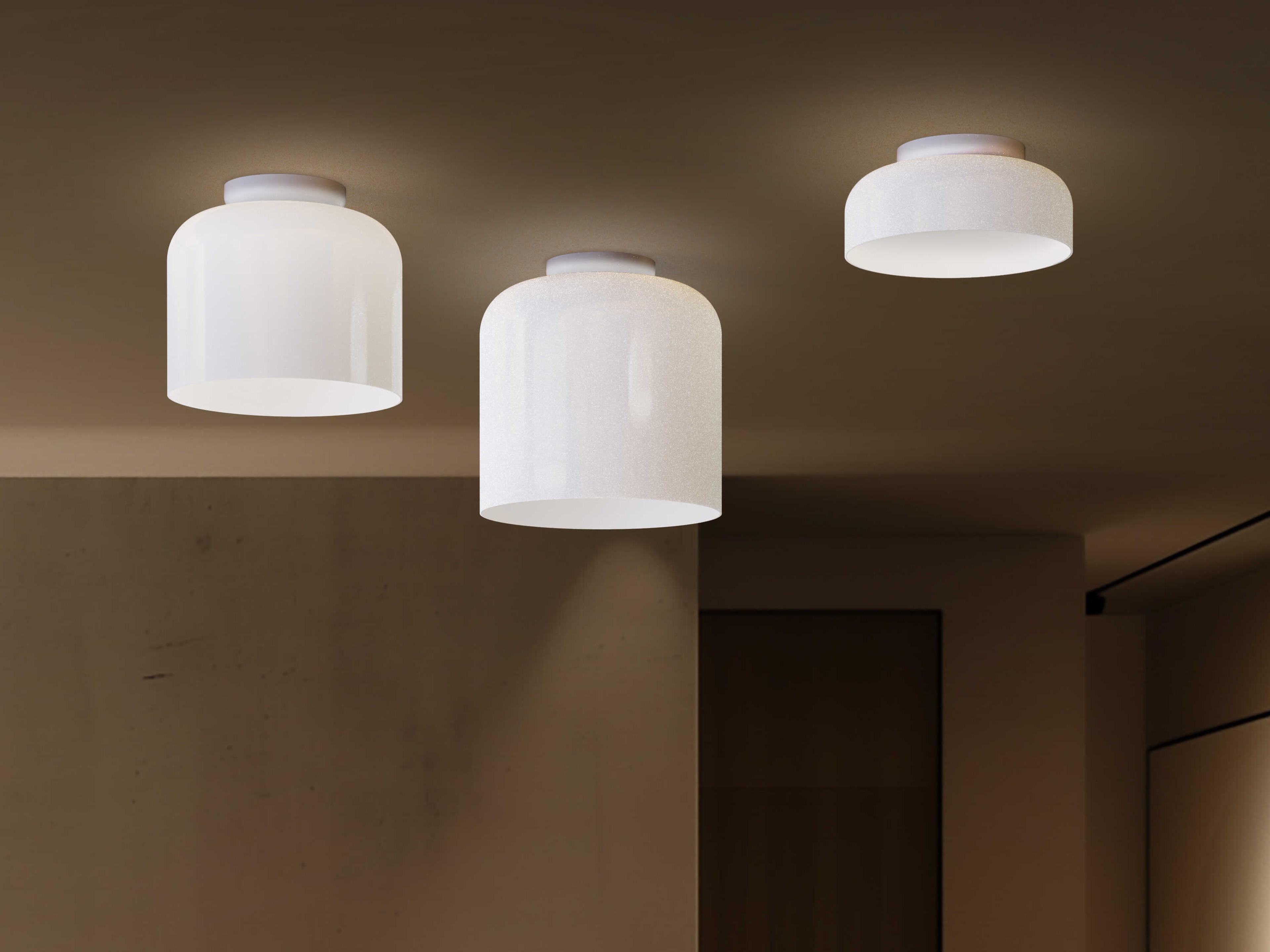 Pablo Totem 1-Light Opal White Dome Flush Mount