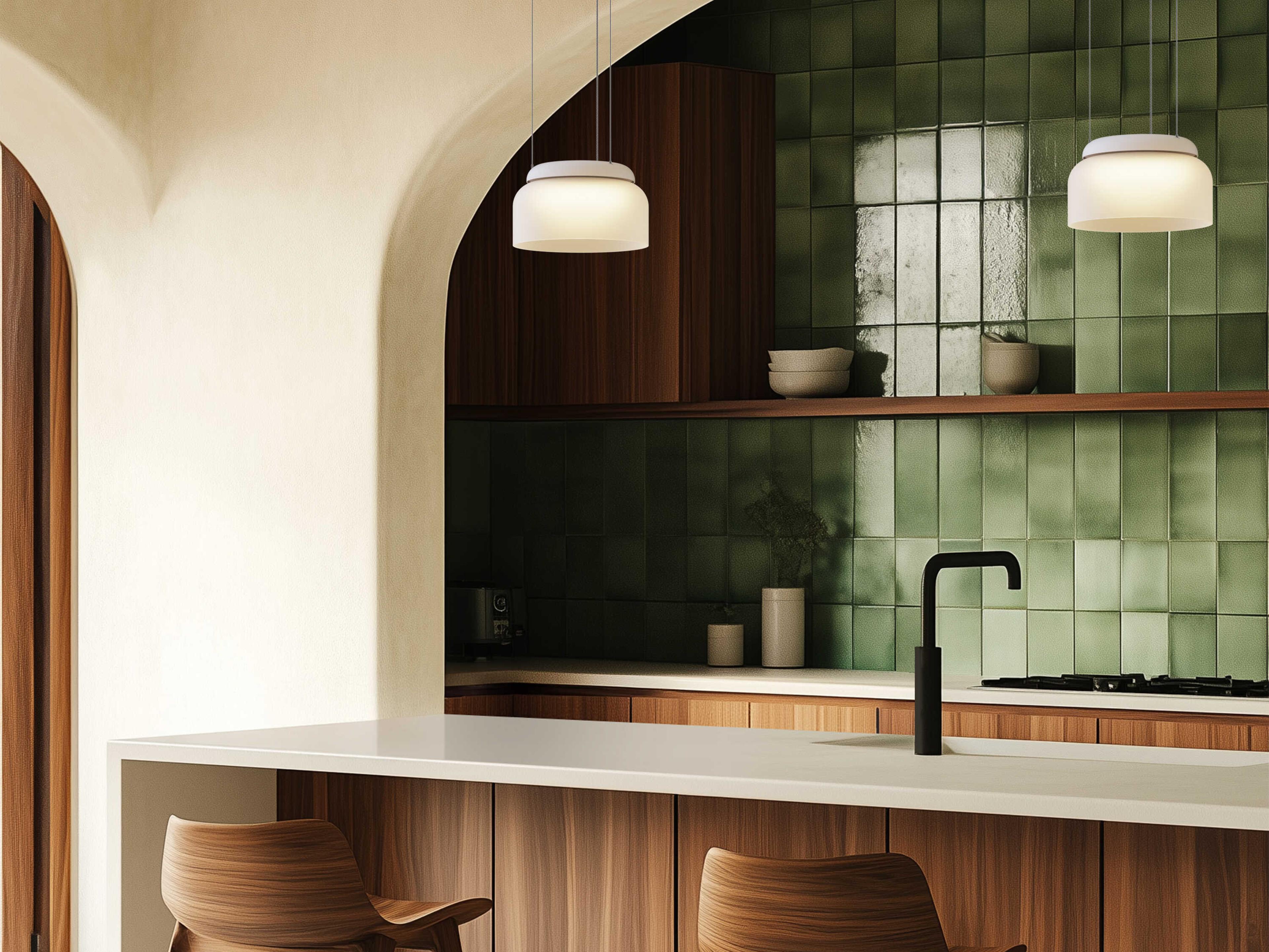 Pablo Totem Mini 1-Light White Dome Pendant