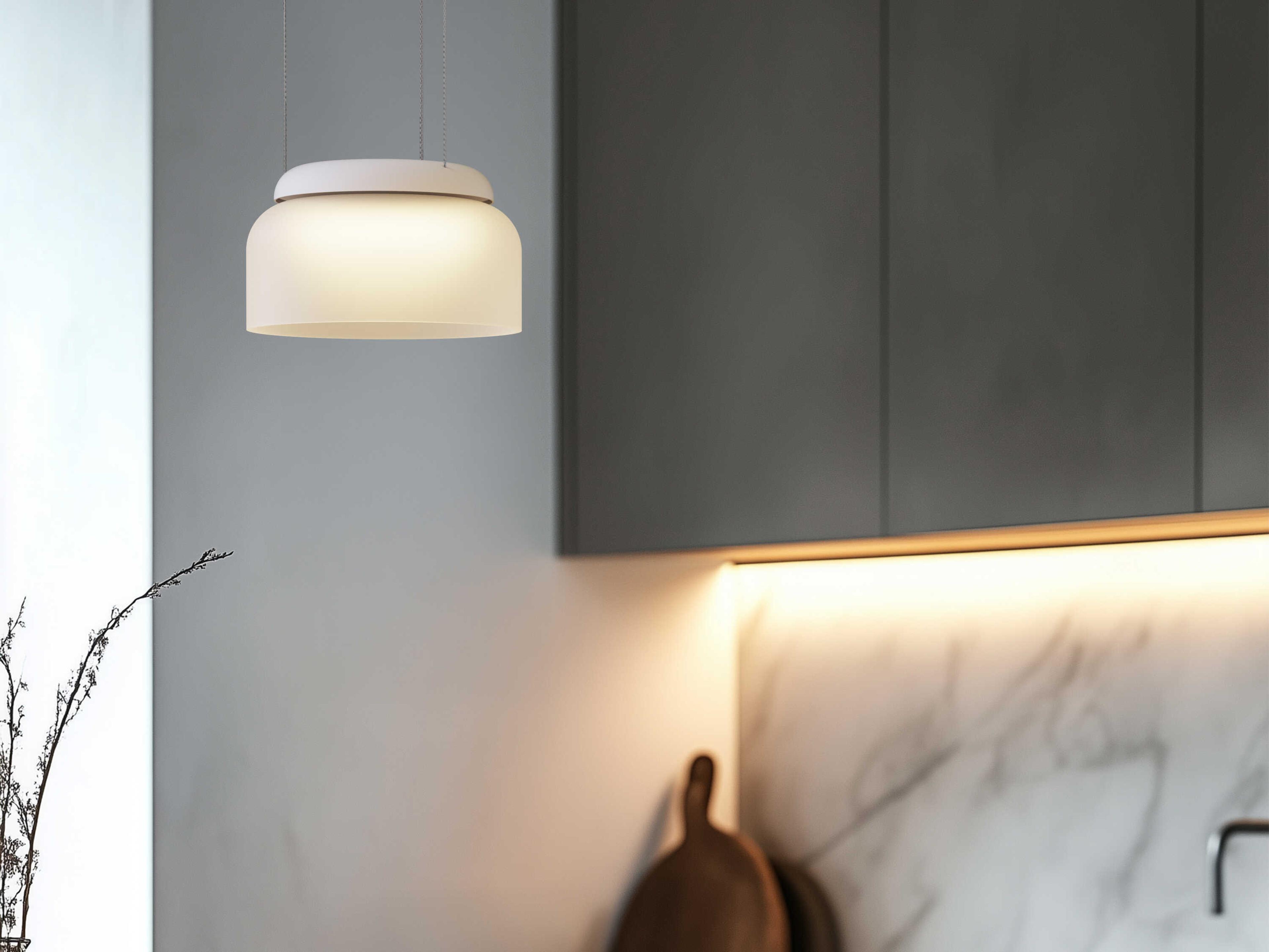 Pablo Totem Mini 1-Light White Dome Pendant