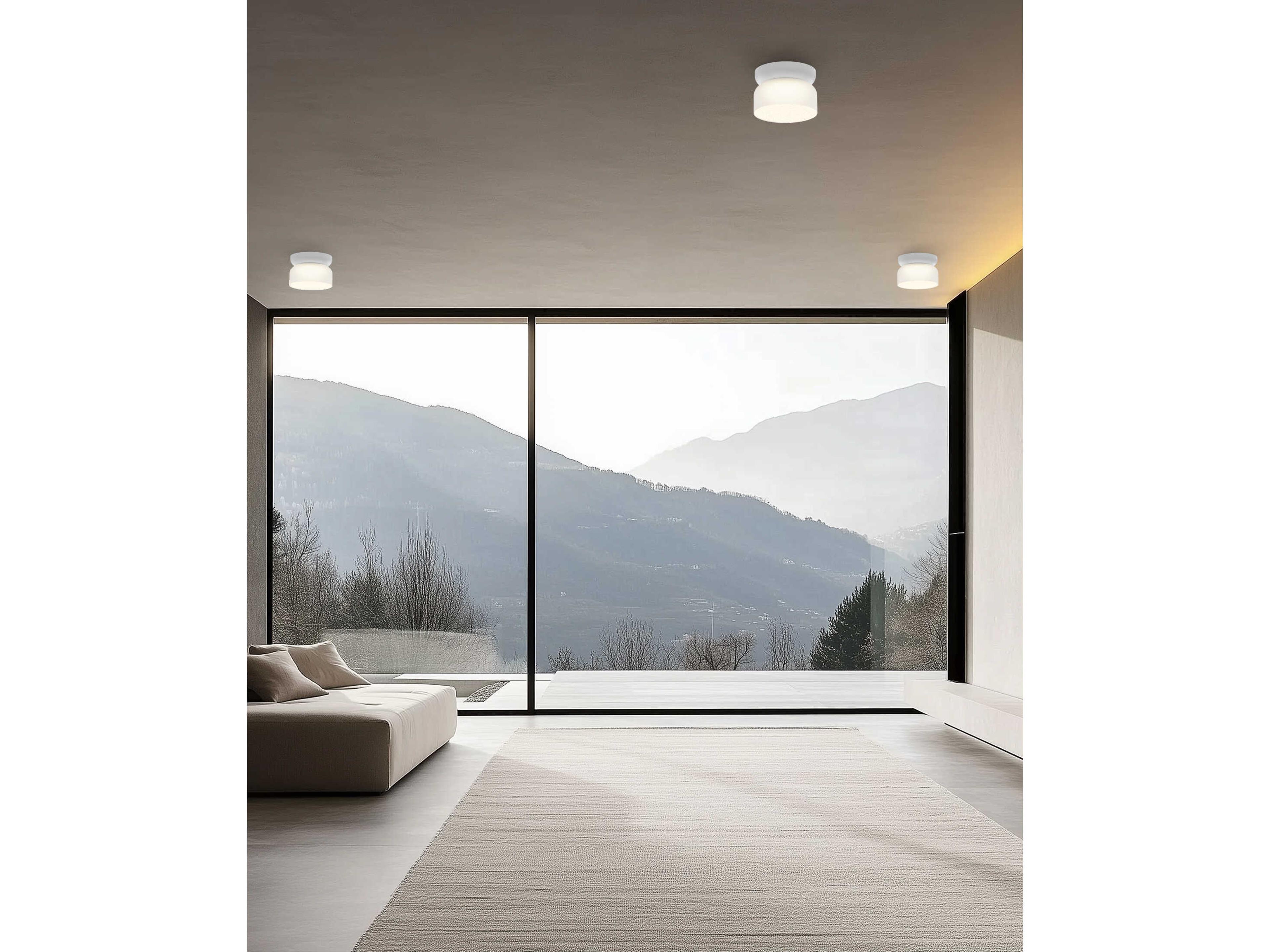 Pablo Totem Mini 1-Light White Dome Flush Mount