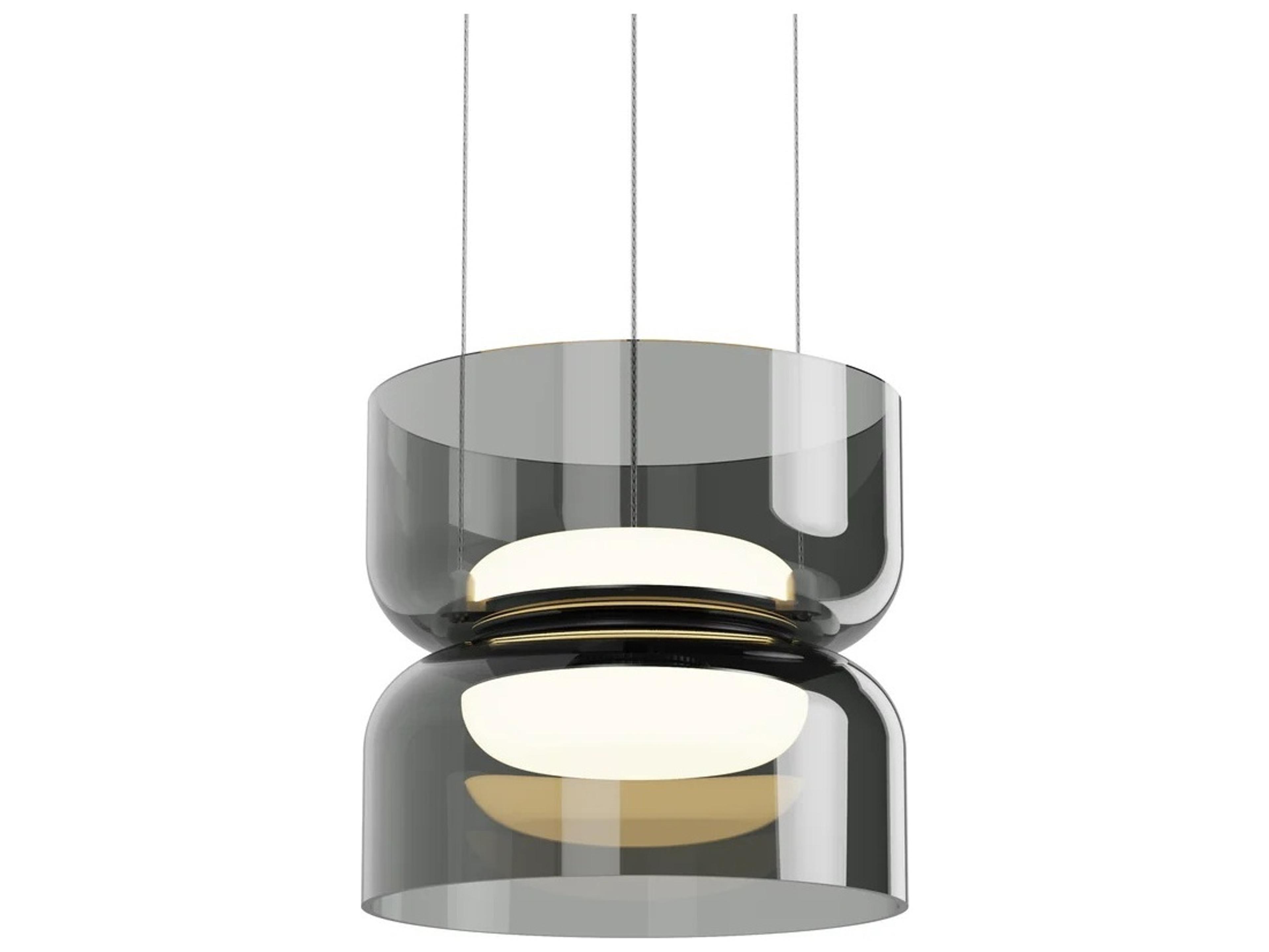 Totem Mini 2-Light Smoke Gray Geometric Pendant
