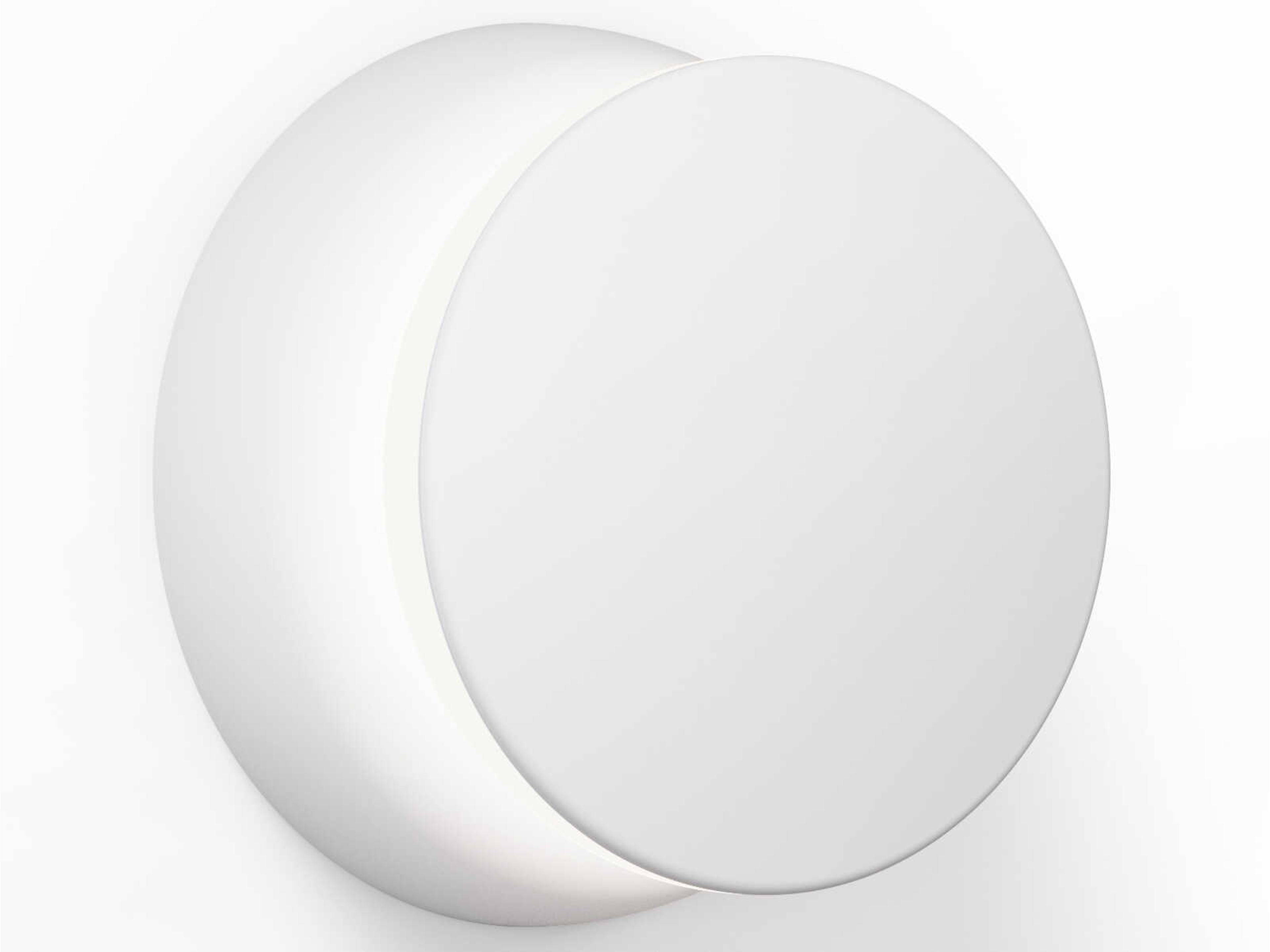 Totem Puck 1-Light White Wall Sconce