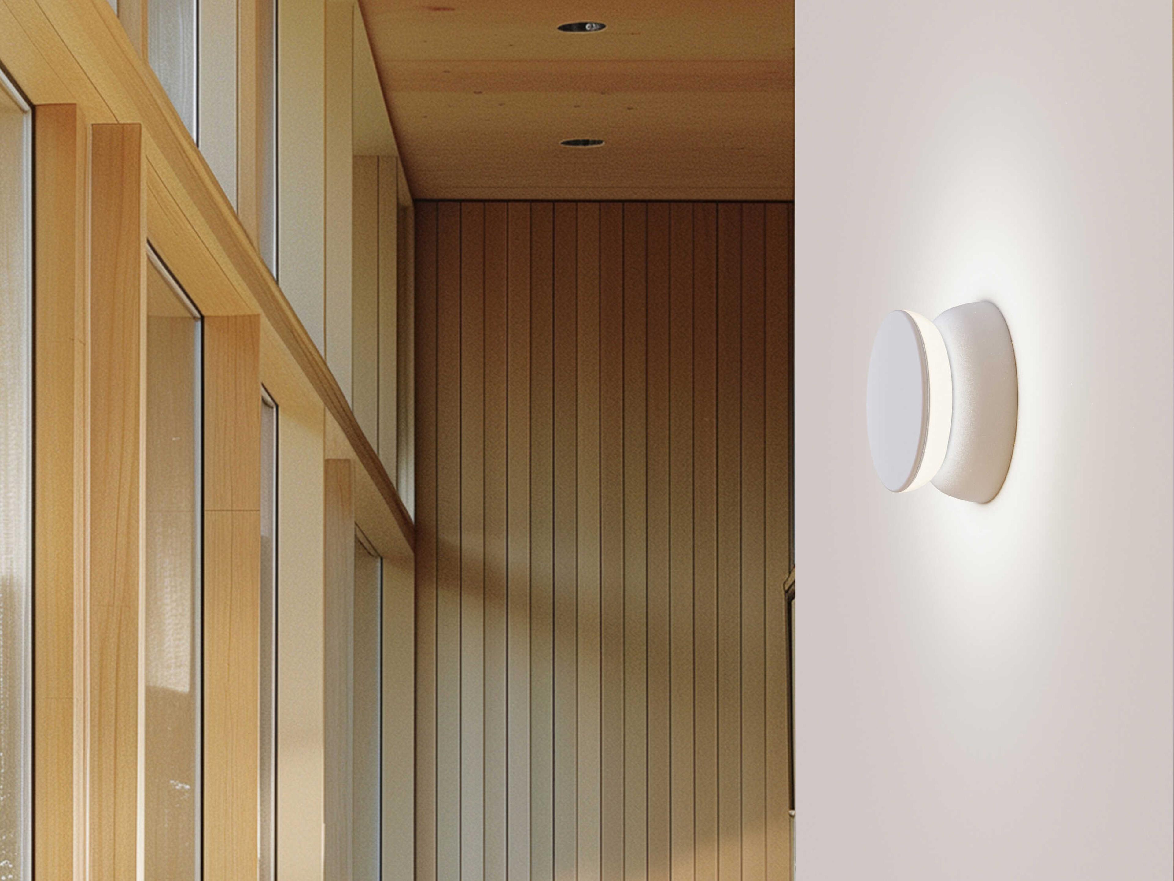 Pablo Totem Puck 1-Light White Wall Sconce