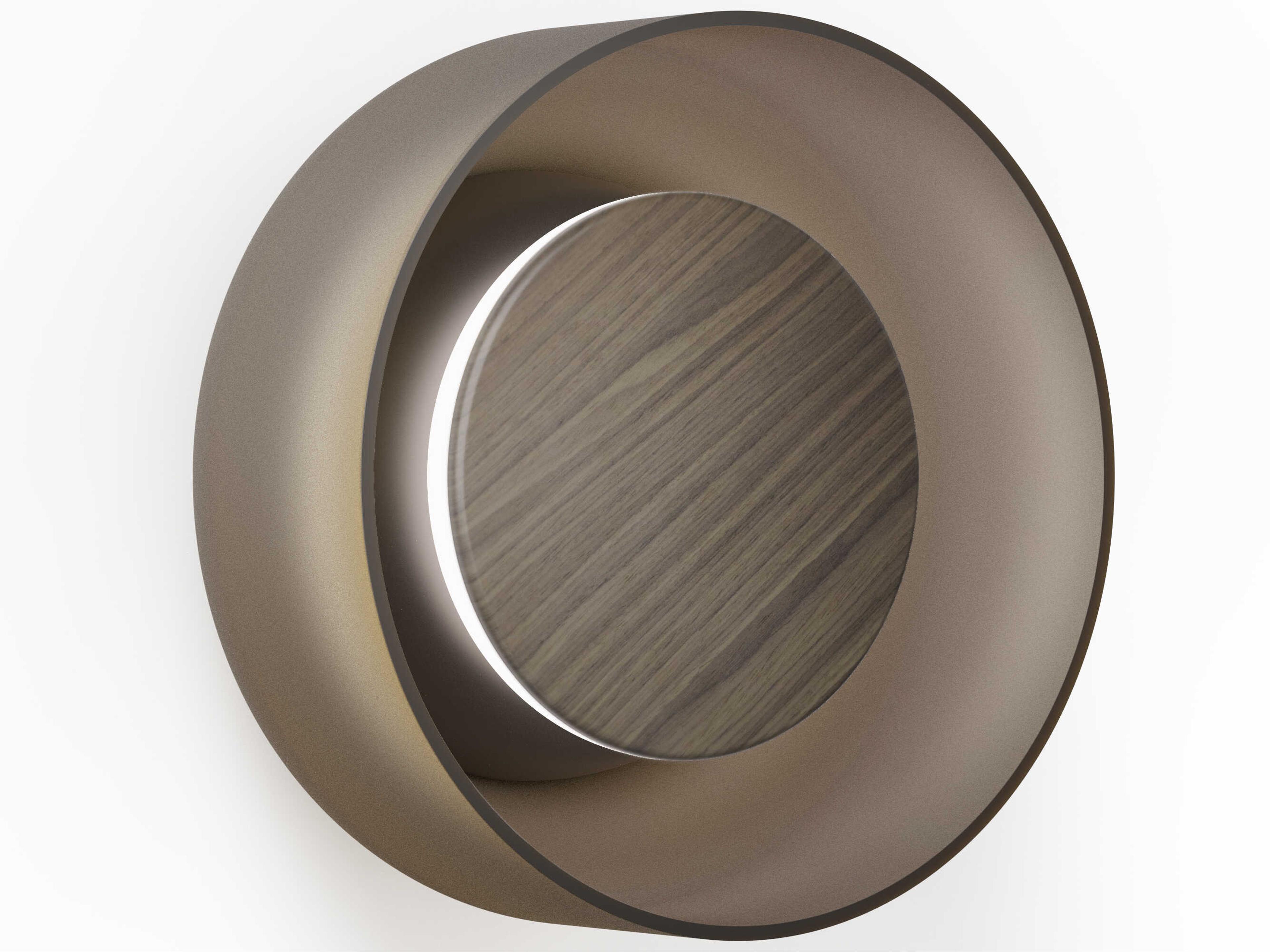 Totem 1-Light Black Walnut Amber Brown Wall Sconce