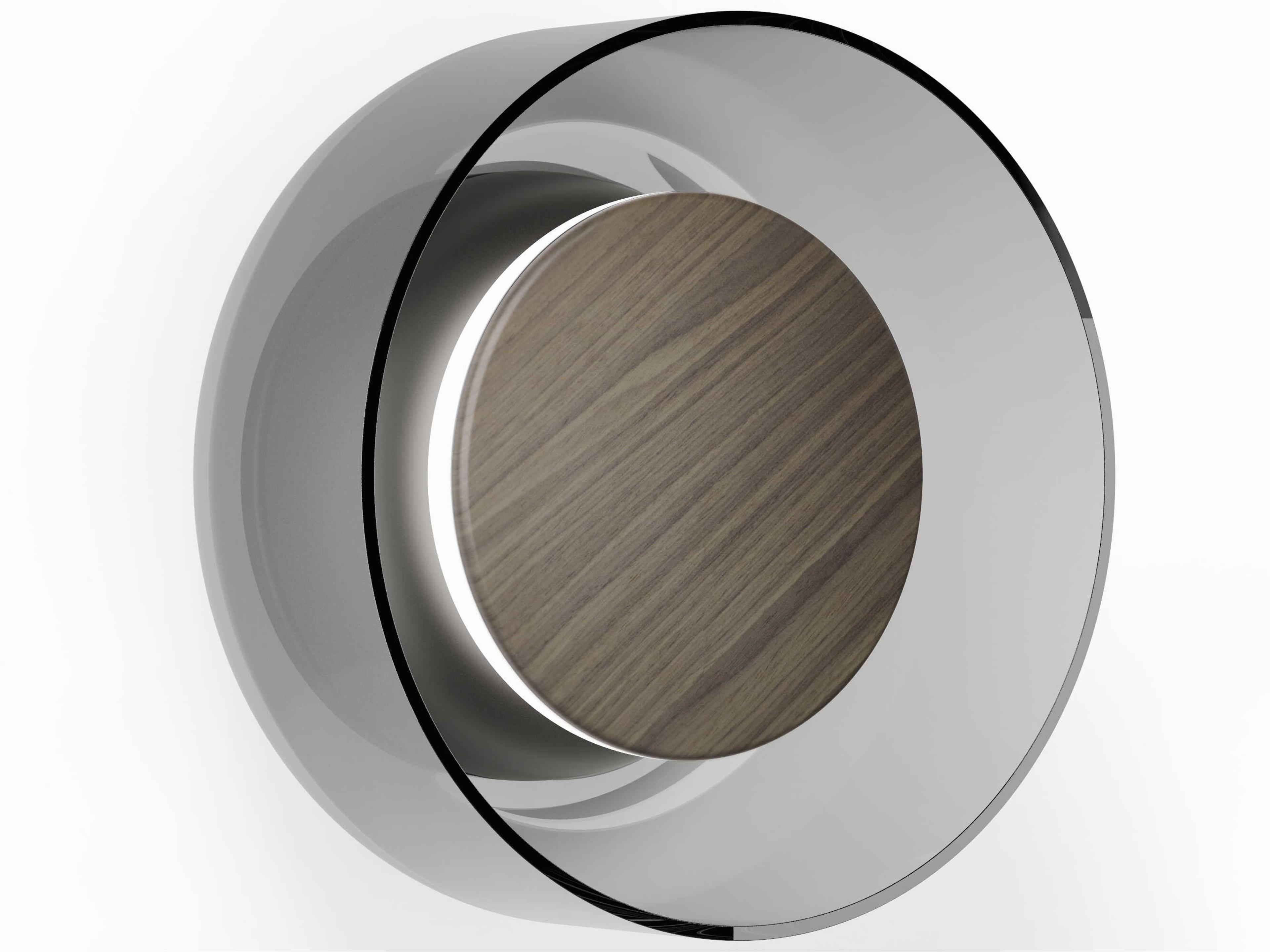 Totem 1-Light Black Walnut Smoke Brown Wall Sconce