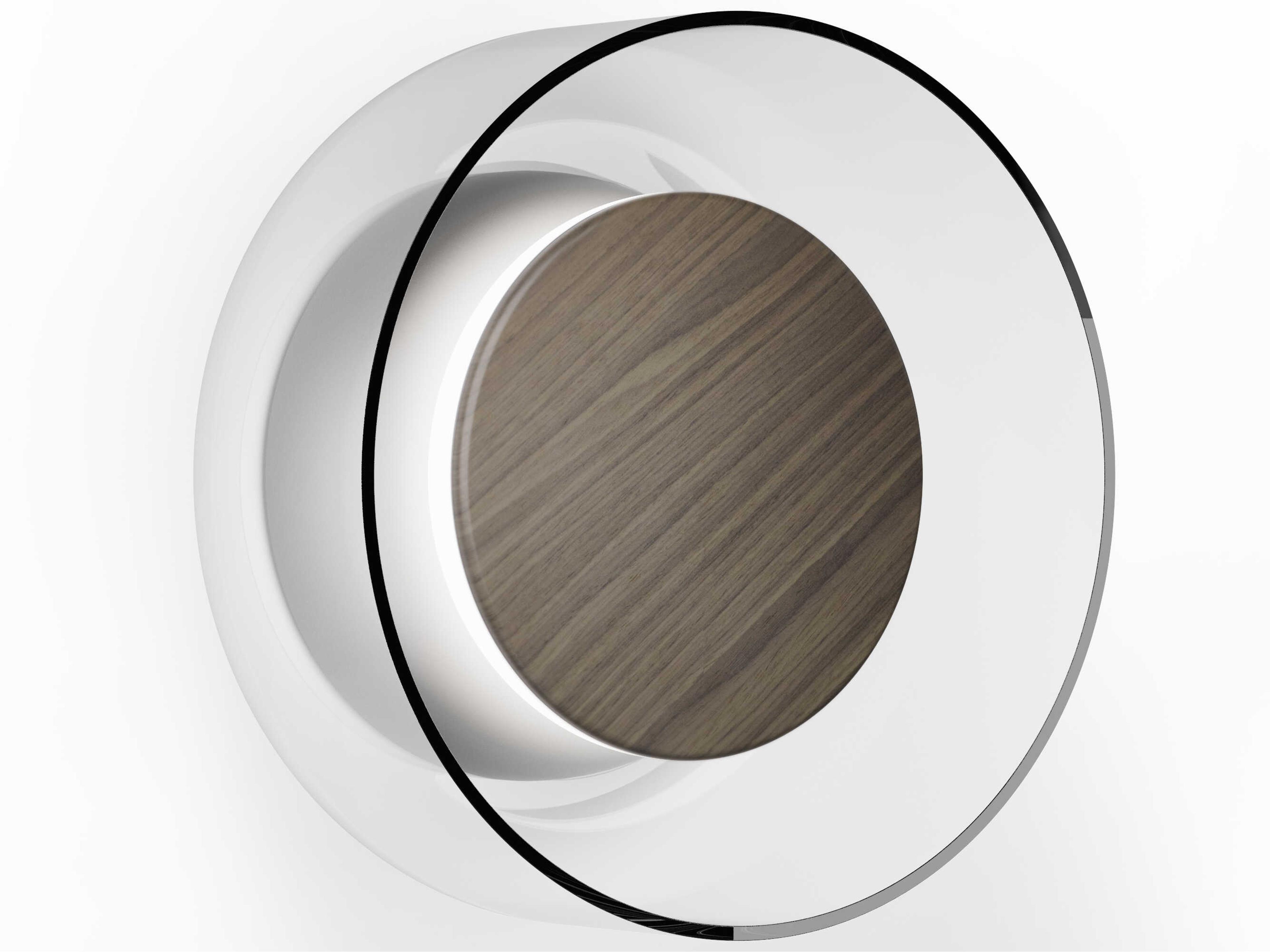 Totem 1-Light Grey Walnut Clear Brown Wall Sconce