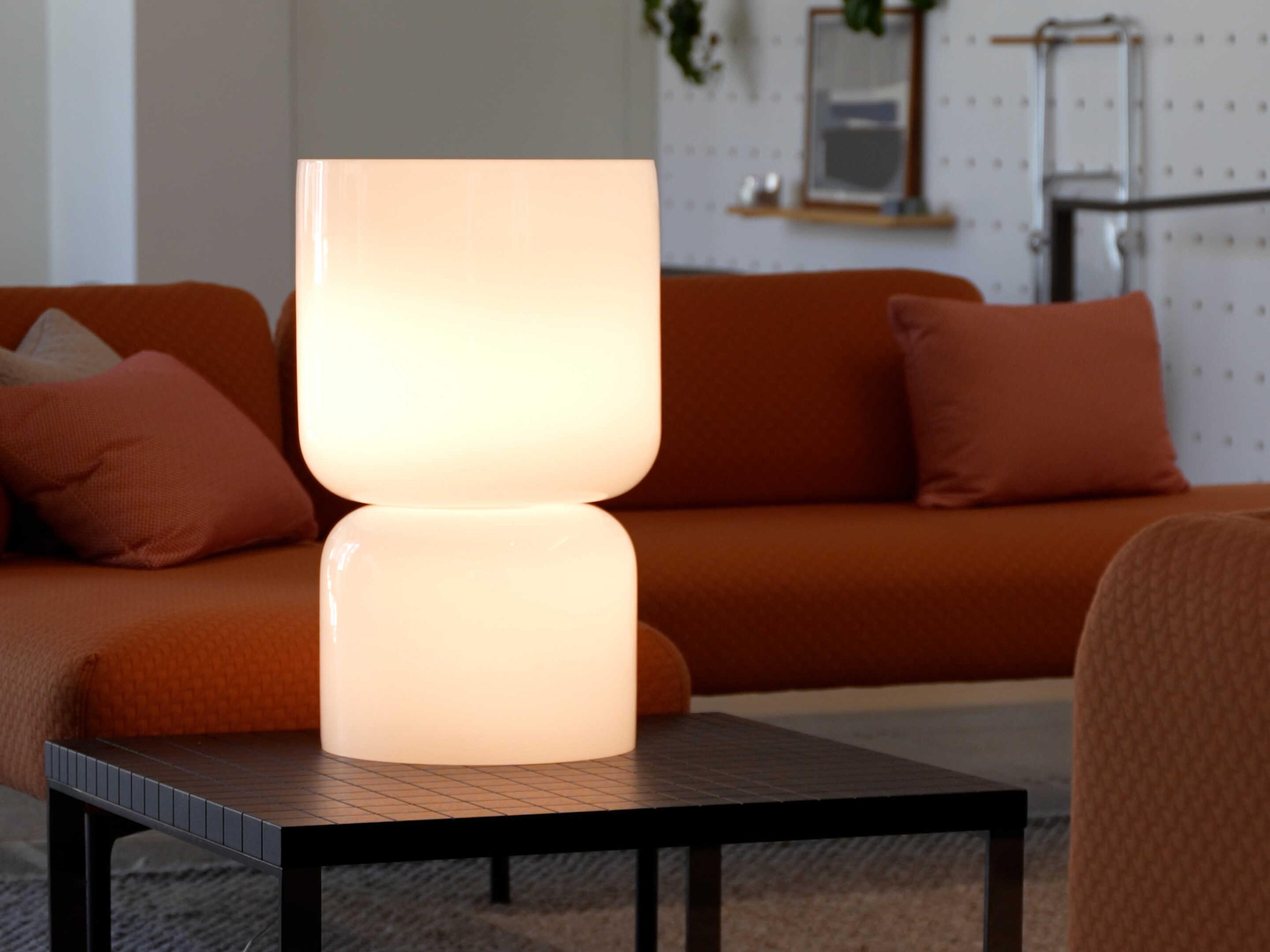 Pablo Totem Opal White Table Lamp