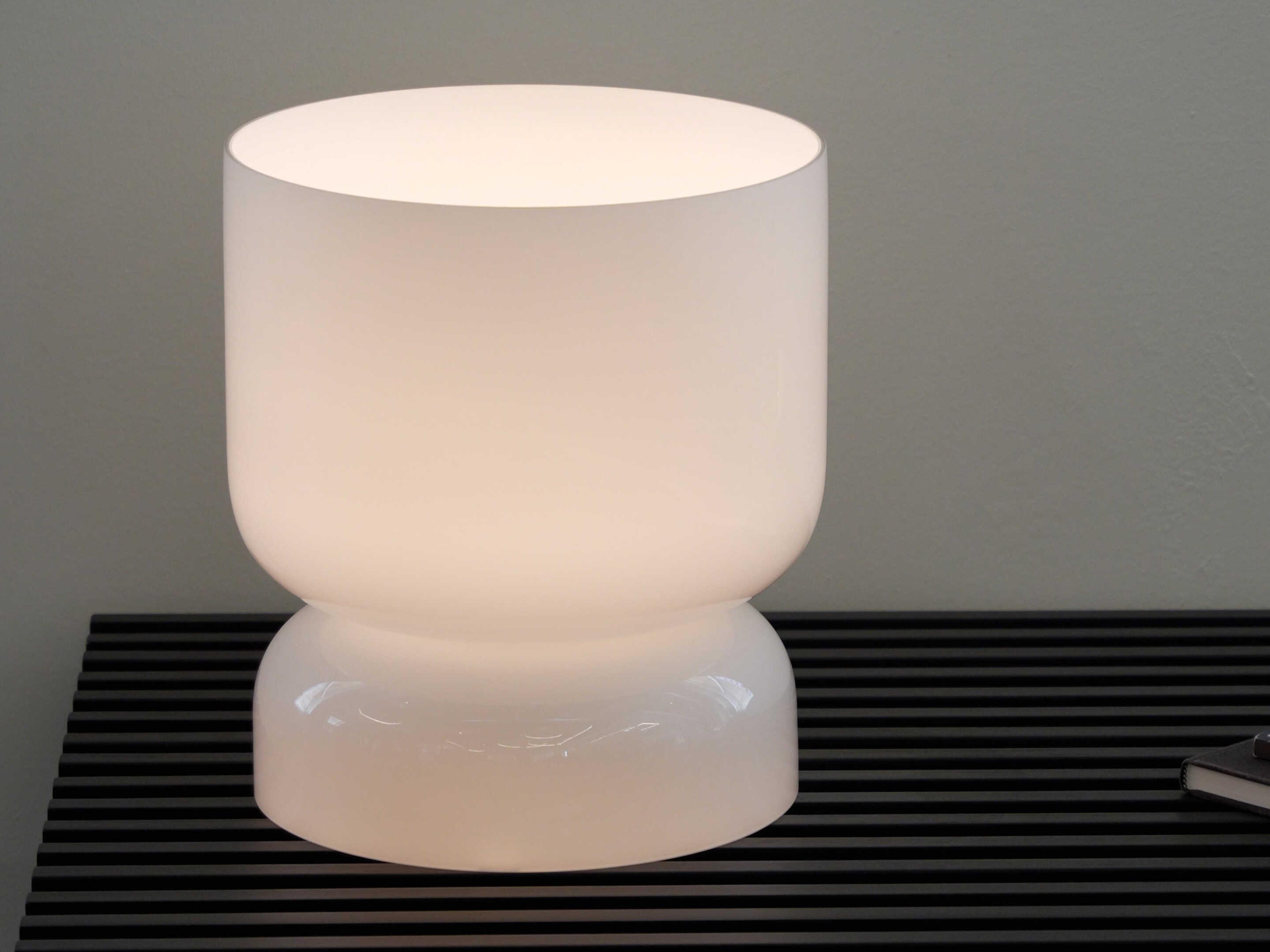 Pablo Totem Opal White Table Lamp