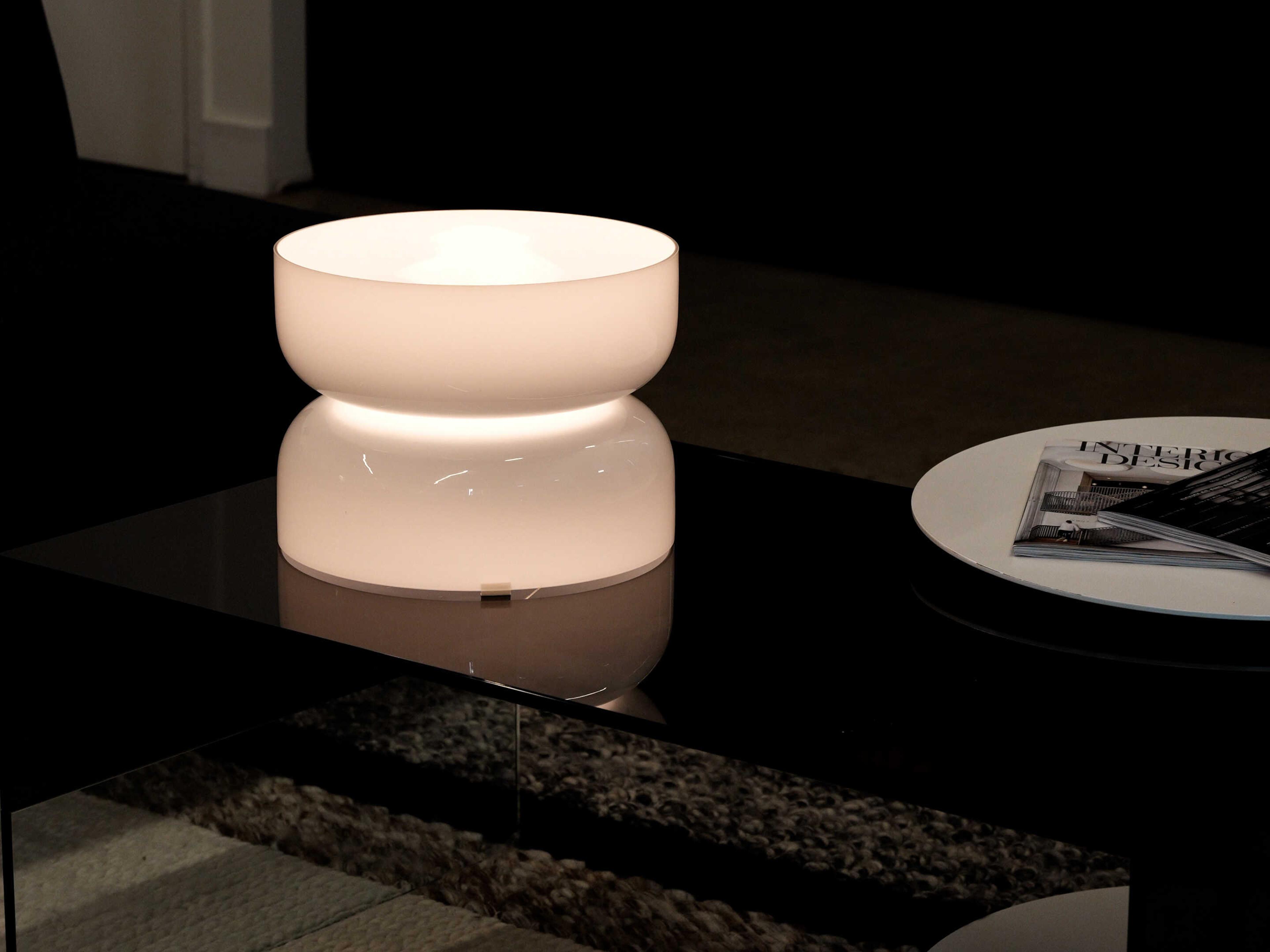 Pablo Totem Opal White Table Lamp