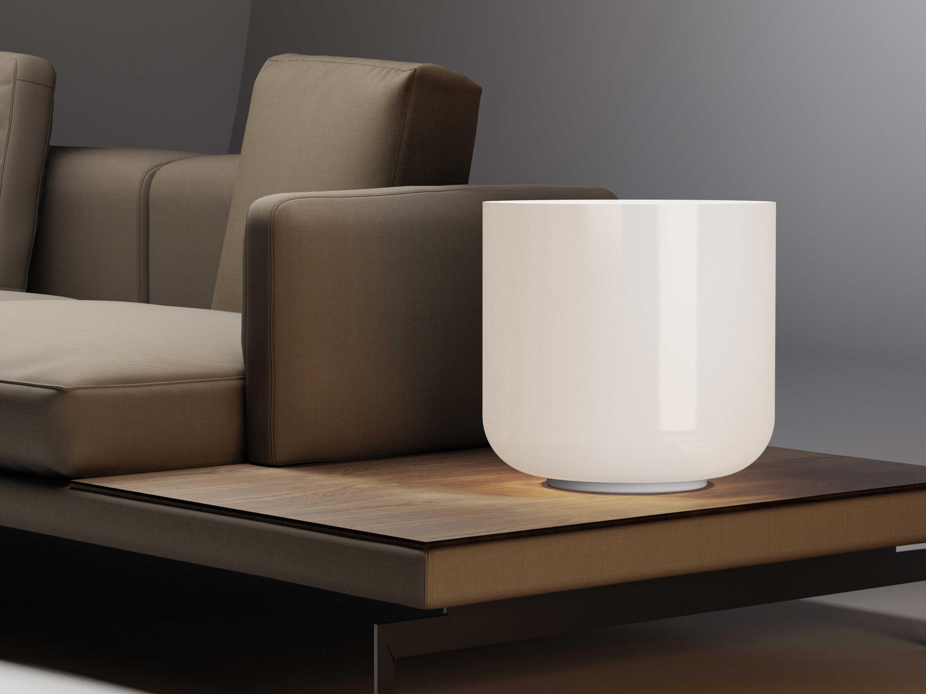 Pablo Totem Opal White Table Lamp