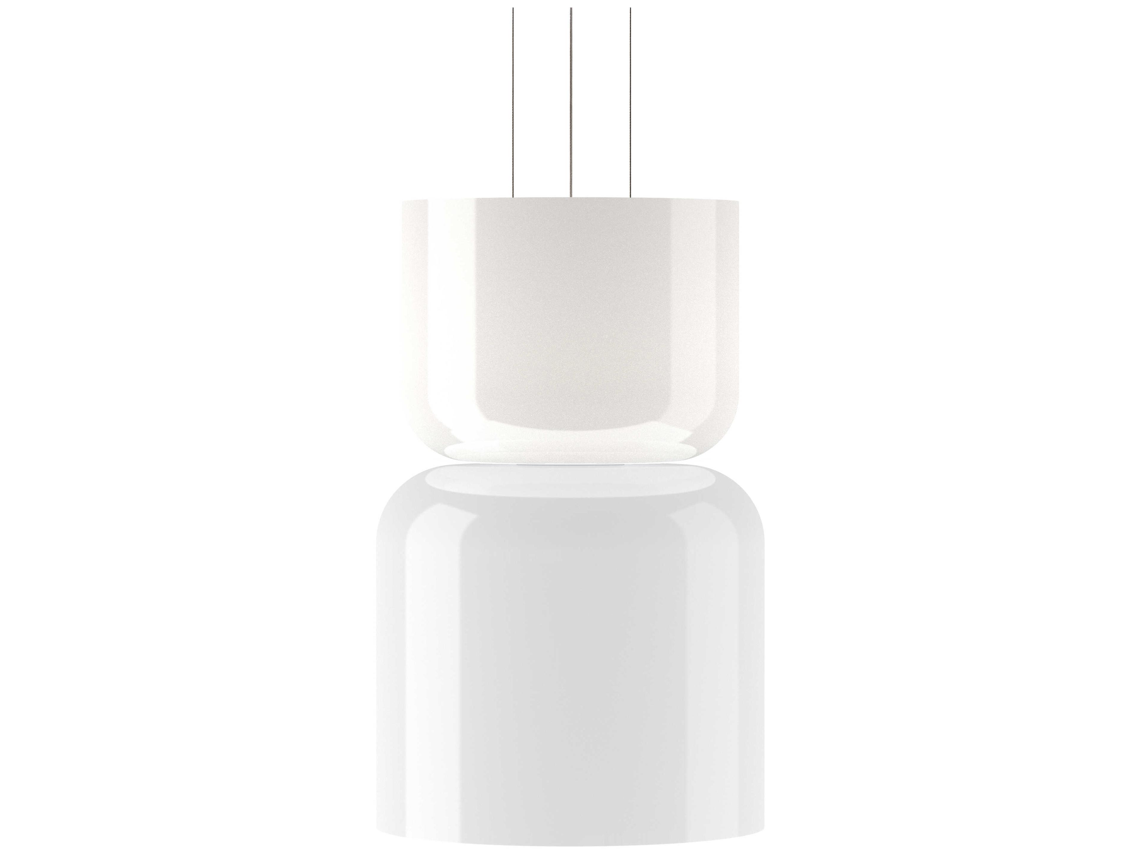 Totem Up and Down 2-Light Opal White Geometric Pendant