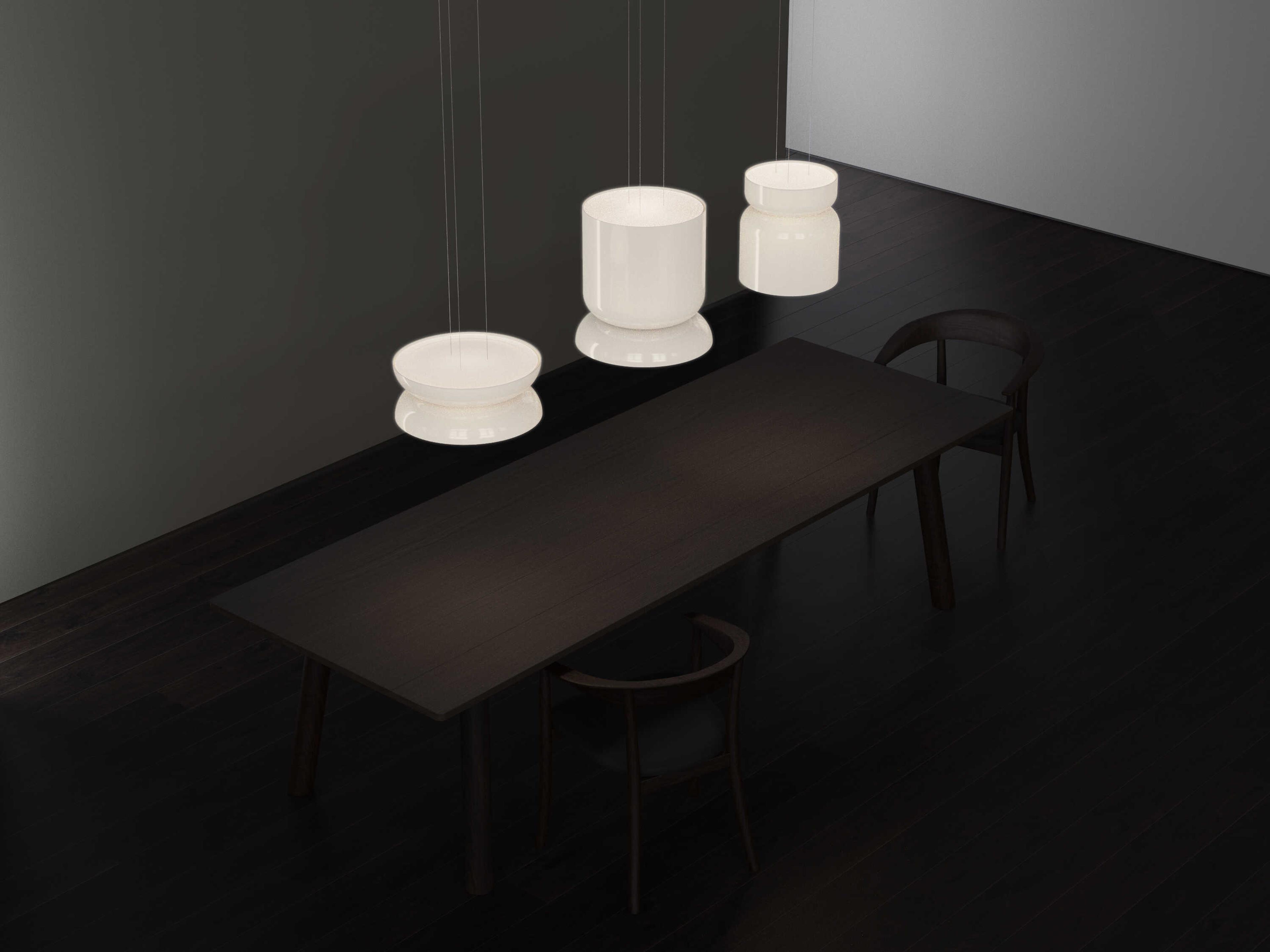 Pablo Totem Up and Down 2-Light Opal White Geometric Pendant