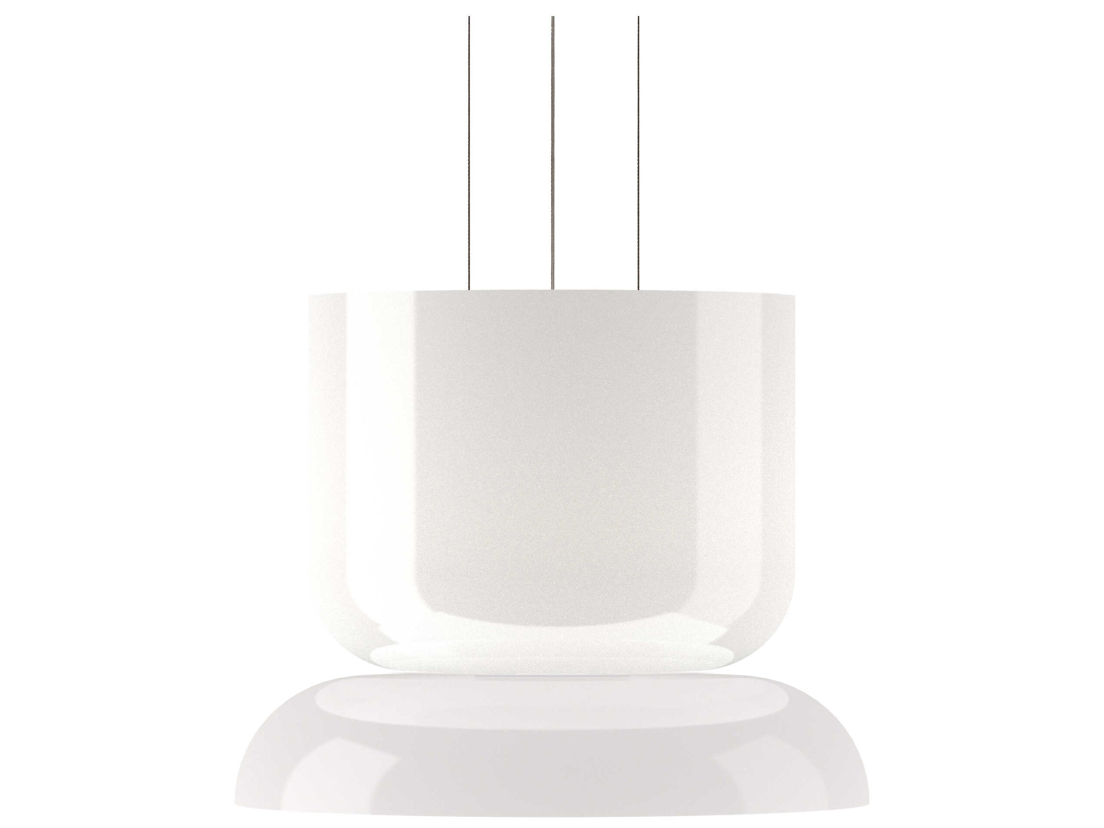 Totem Up and Down 2-Light Opal White Geometric Pendant