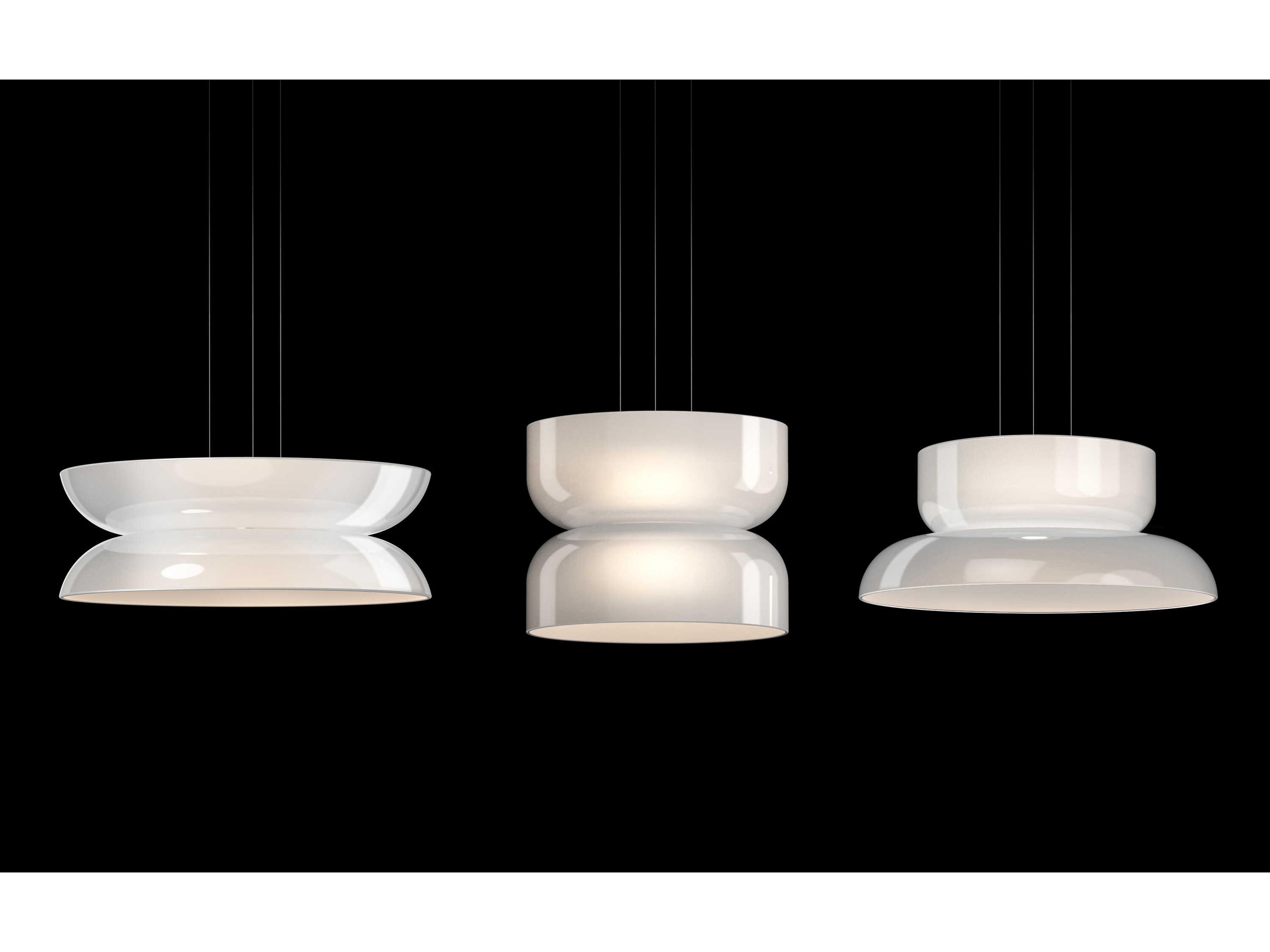 Pablo Totem Up and Down 2-Light Opal White Geometric Pendant