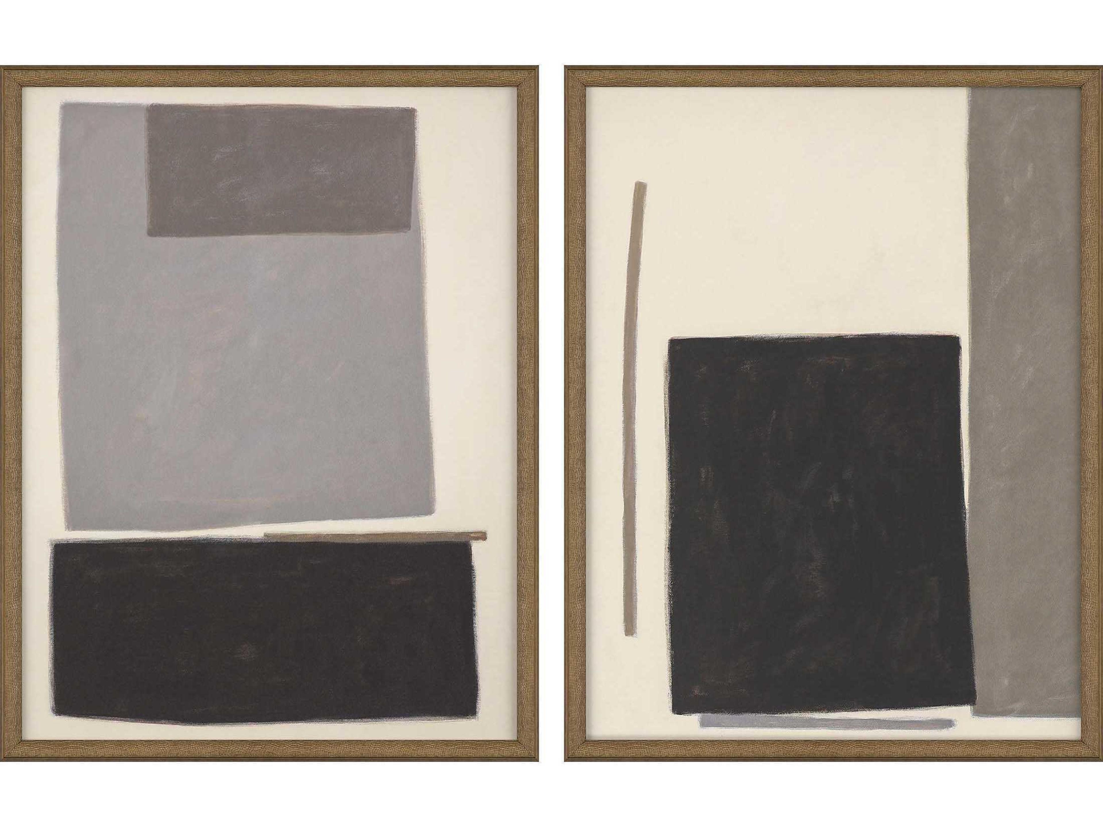 Geometrics Black Blockade Wall Art Set of 2