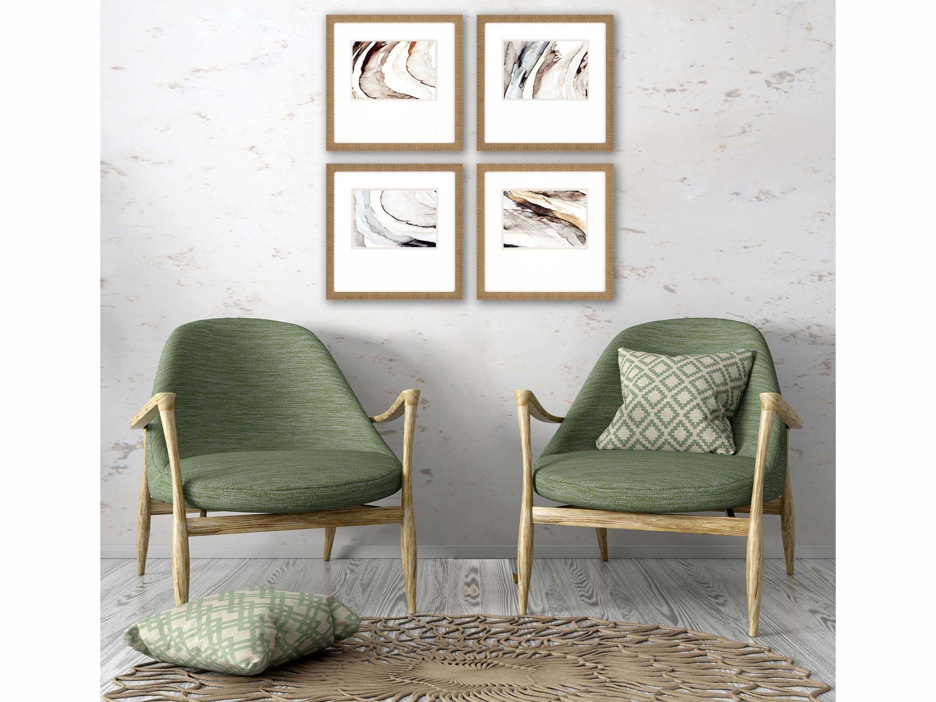 Paragon Abstract Neutral Gulf Wall Art Set of 4