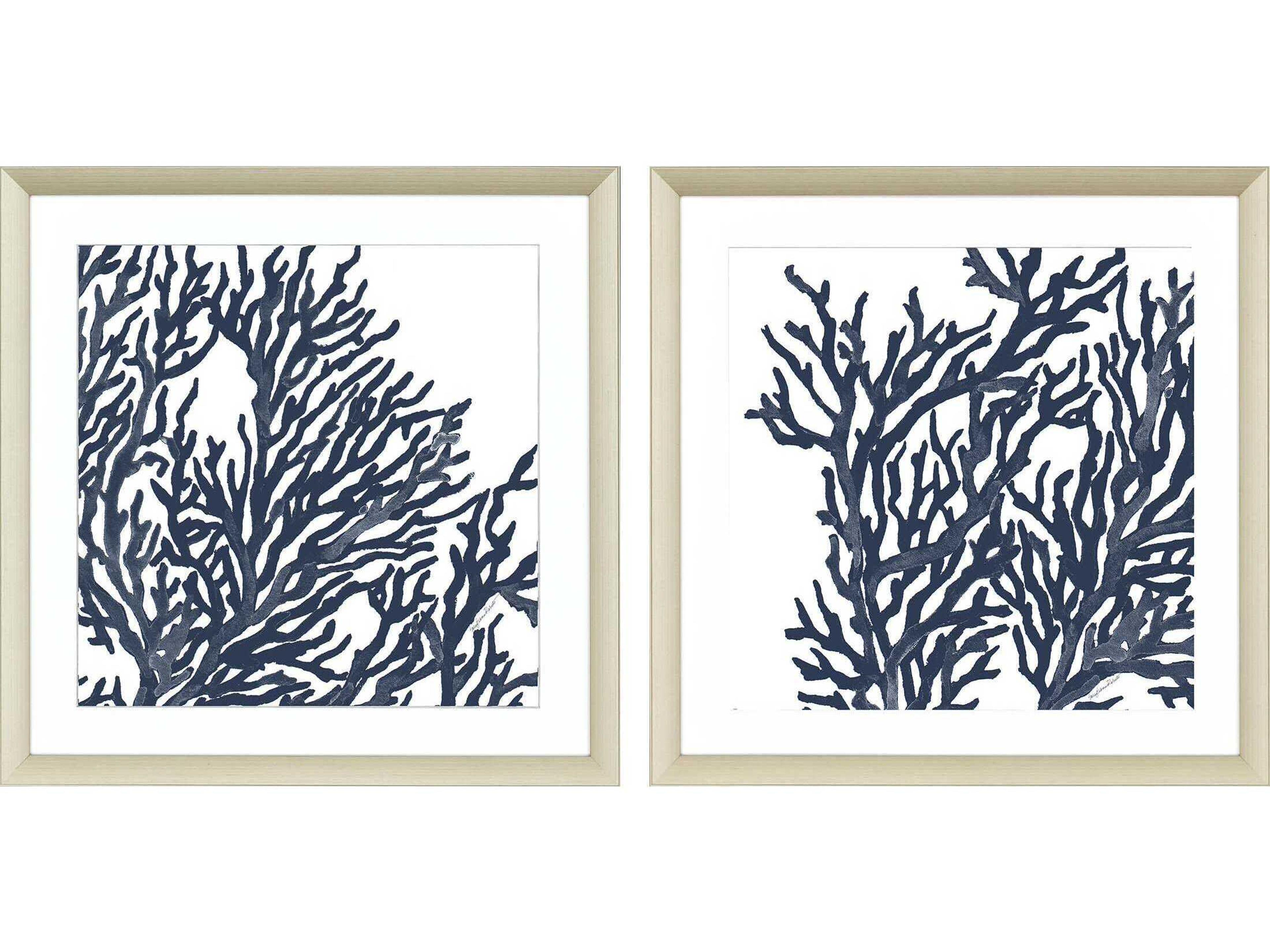 Paragon Waterside Blue Coral-I Wall Art Set of 2