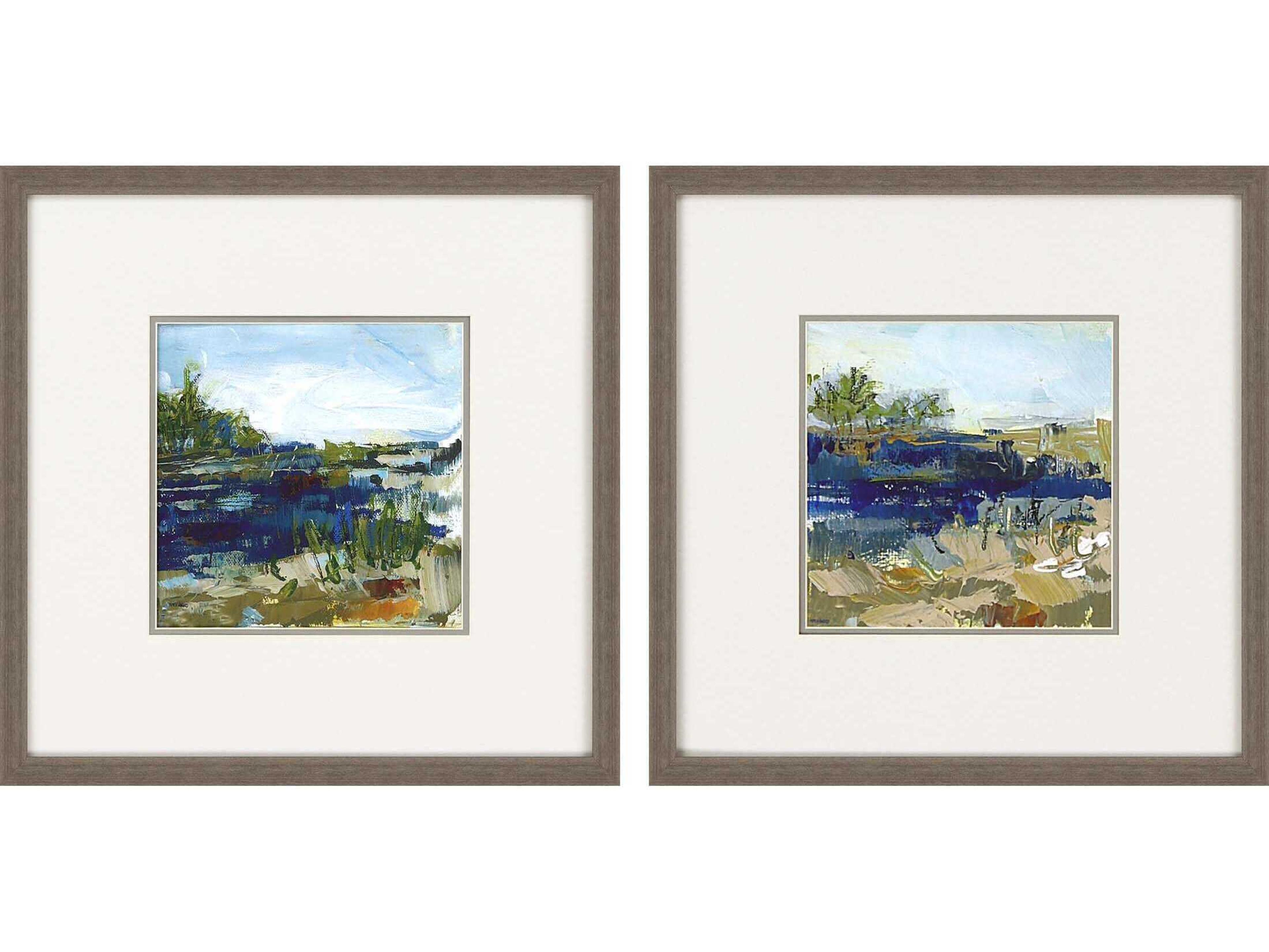 Paragon Waterside Coastal Sand Wall Art Set of 2