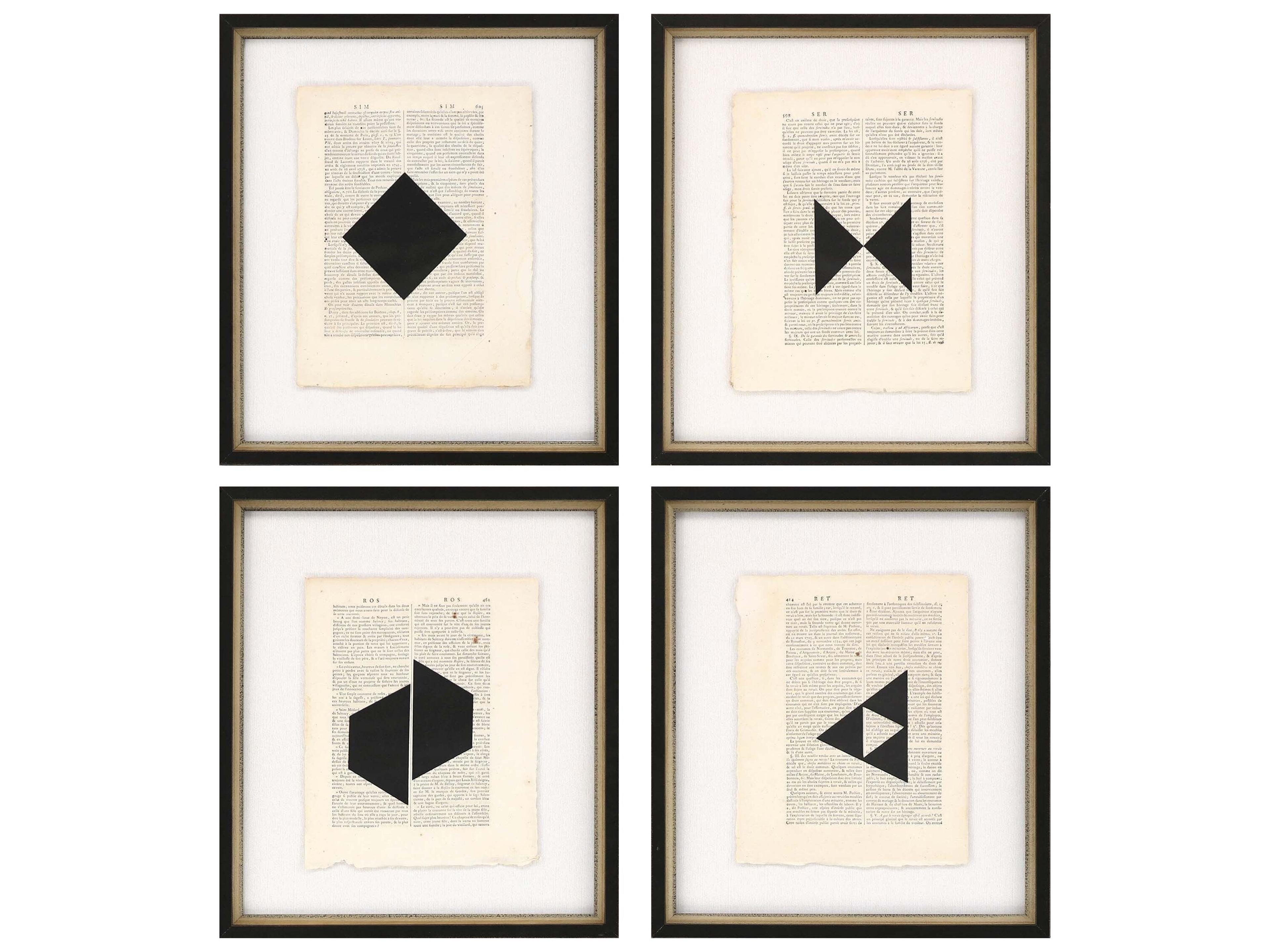 Paragon Vintage Geometrics-I Wall Art Set of 4