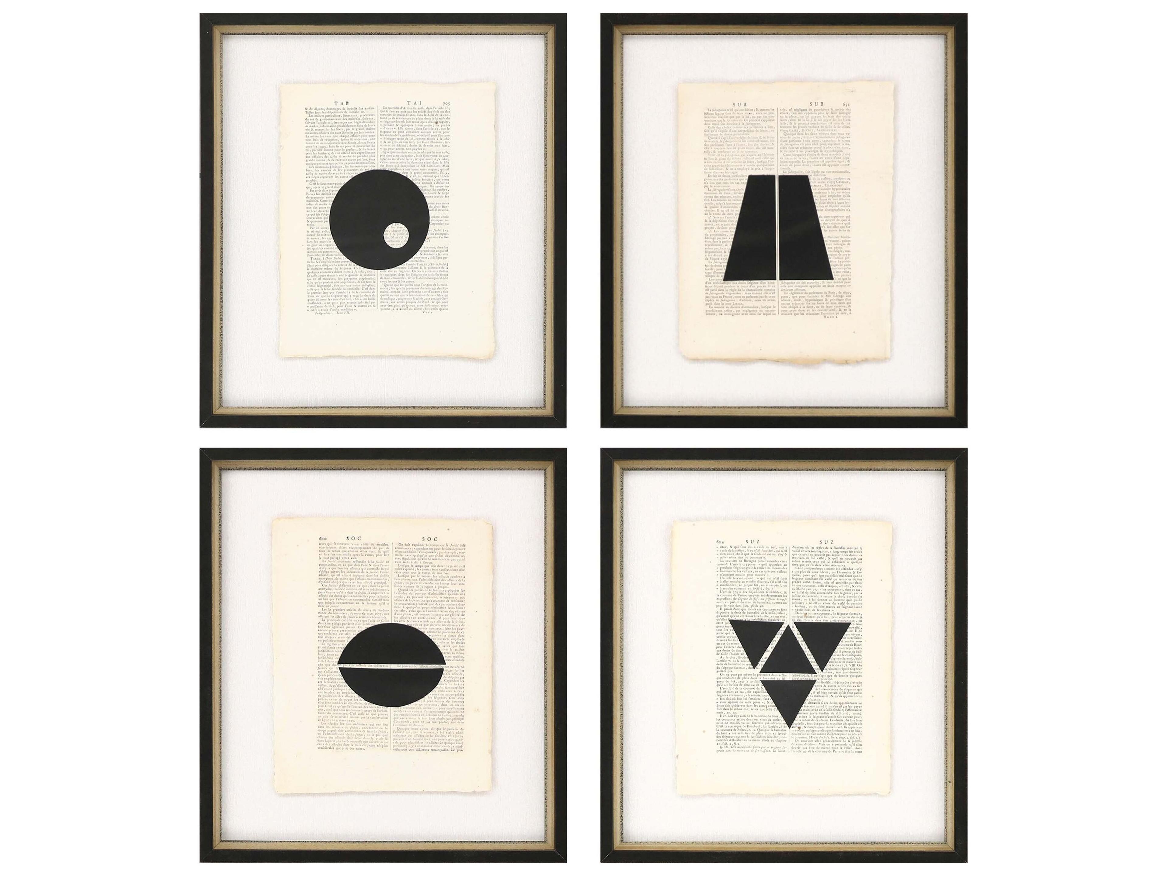 Vintage Geometrics-II Wall Art Set of 4