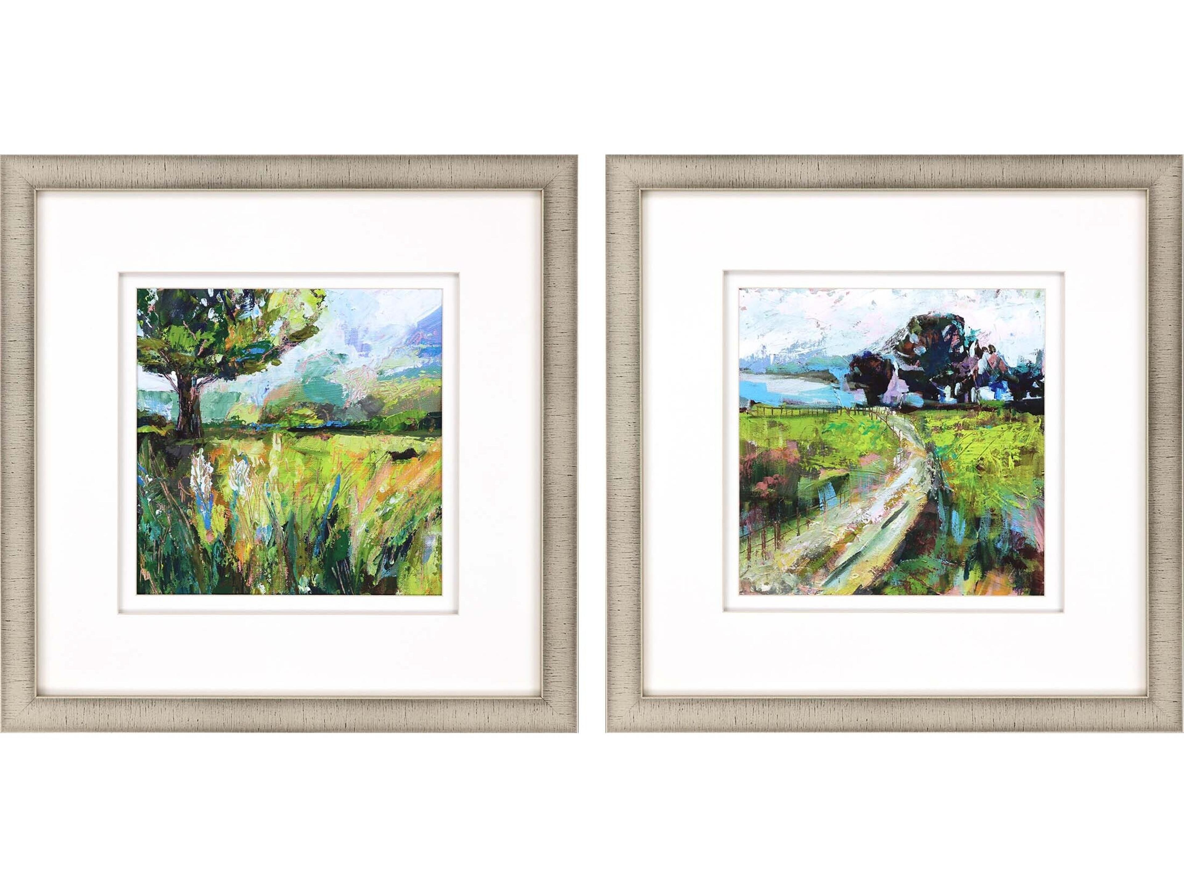 Scenic Wildflower Meadow Wall Art Set of 2